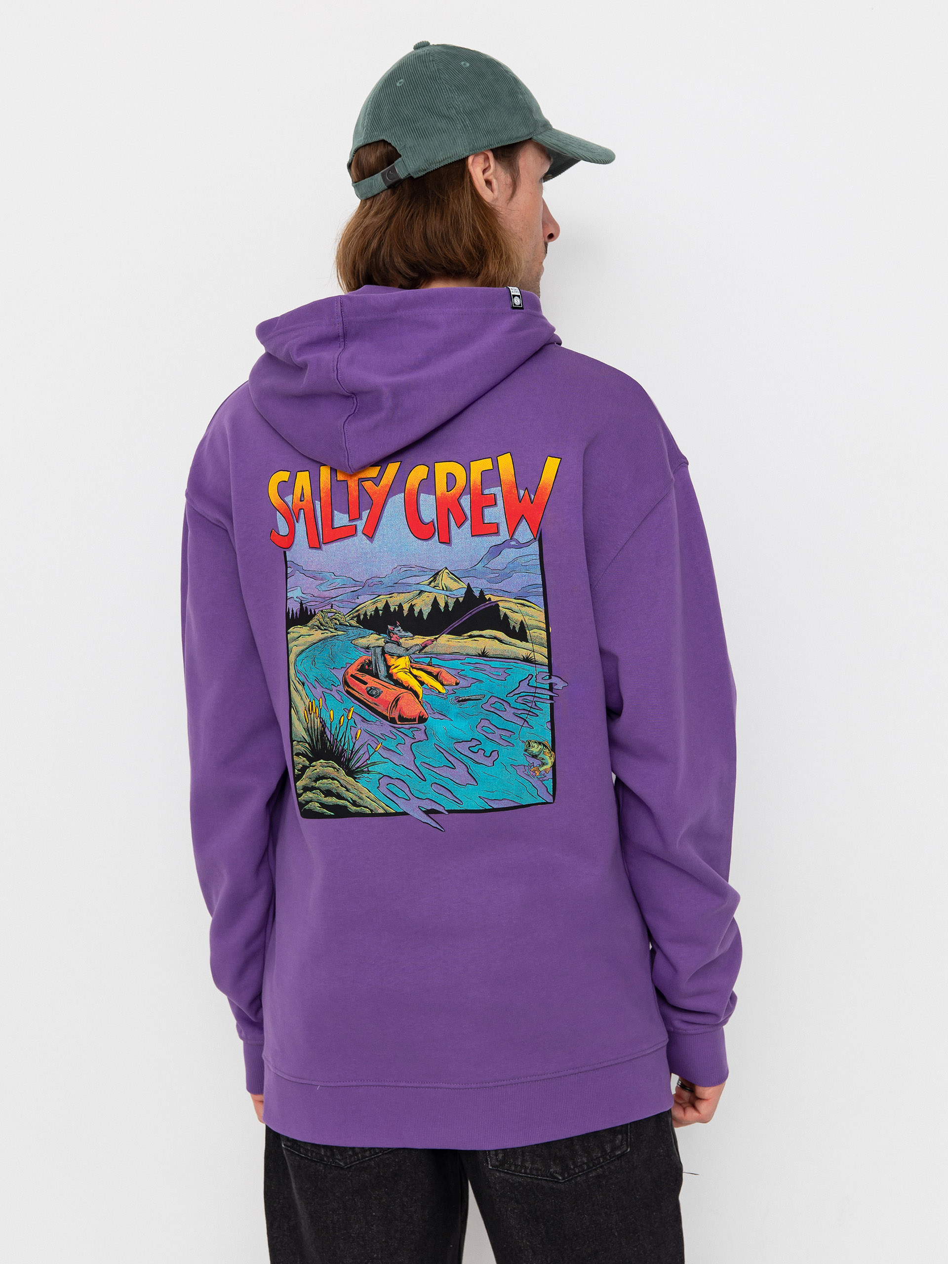 Hanorac cu glugă Salty Crew River Rats HD (purple heart)