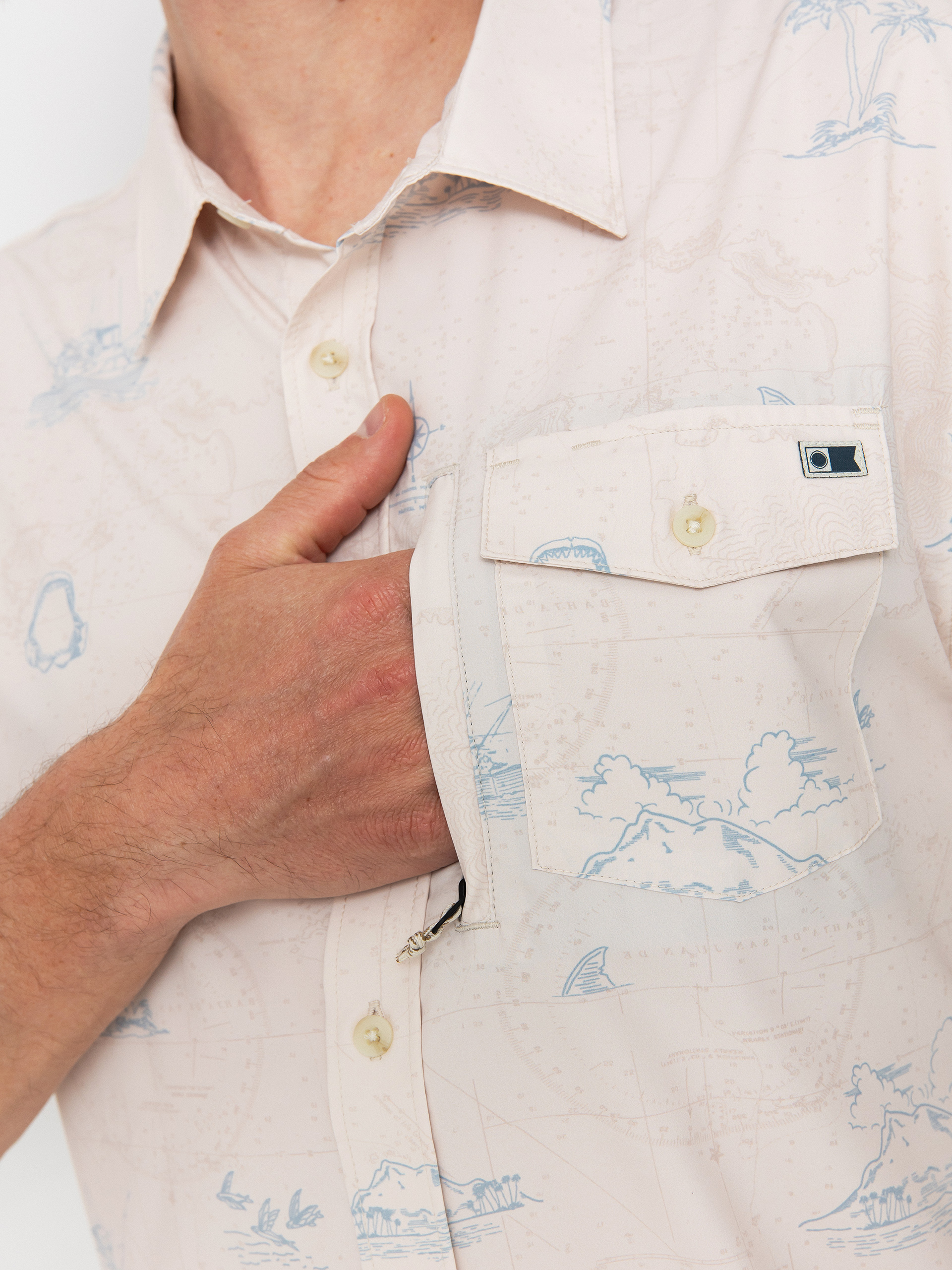 Cămașă Salty Crew Helmsman Uv Button Up (oyster)