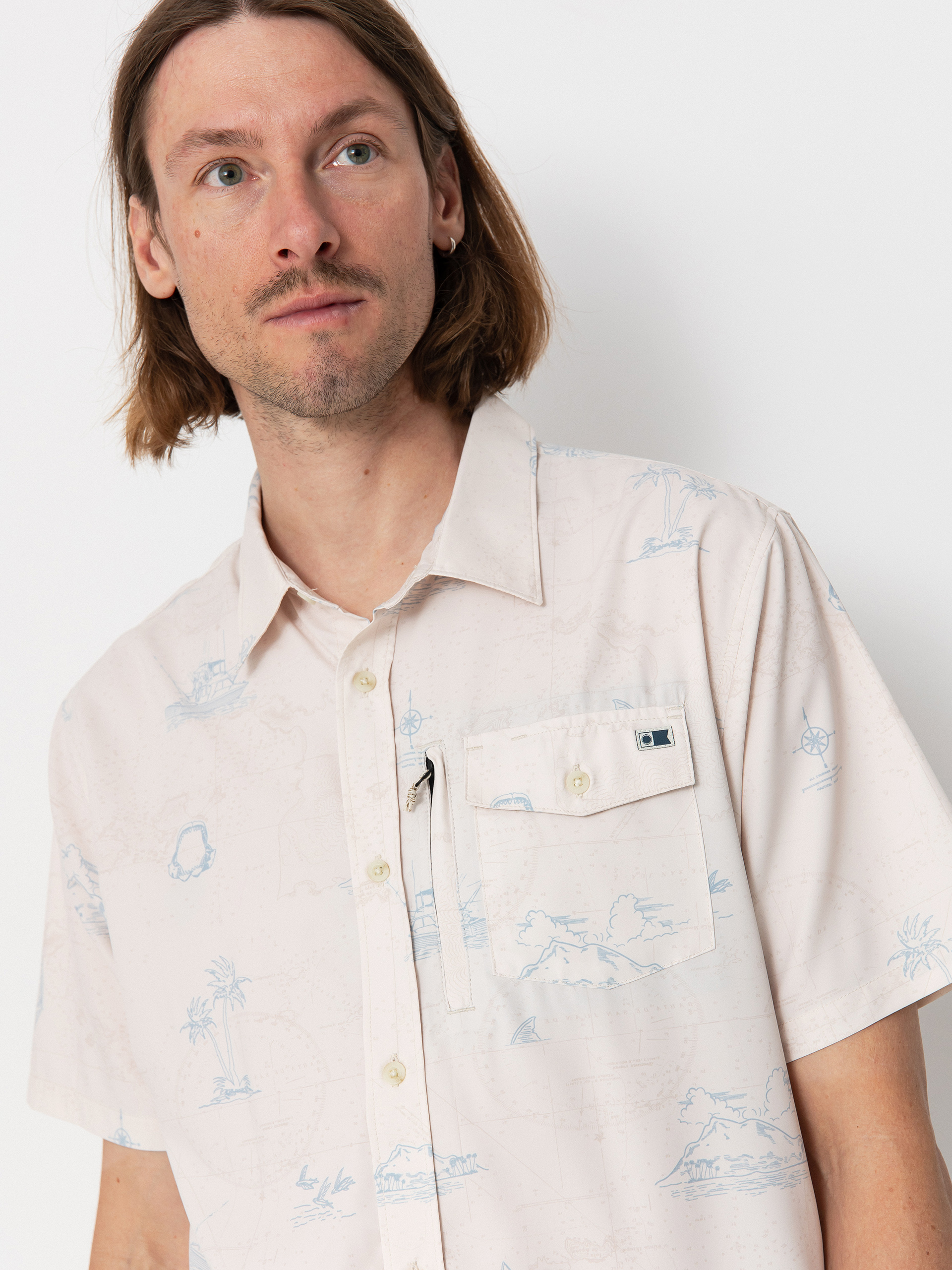 Cămașă Salty Crew Helmsman Uv Button Up (oyster)