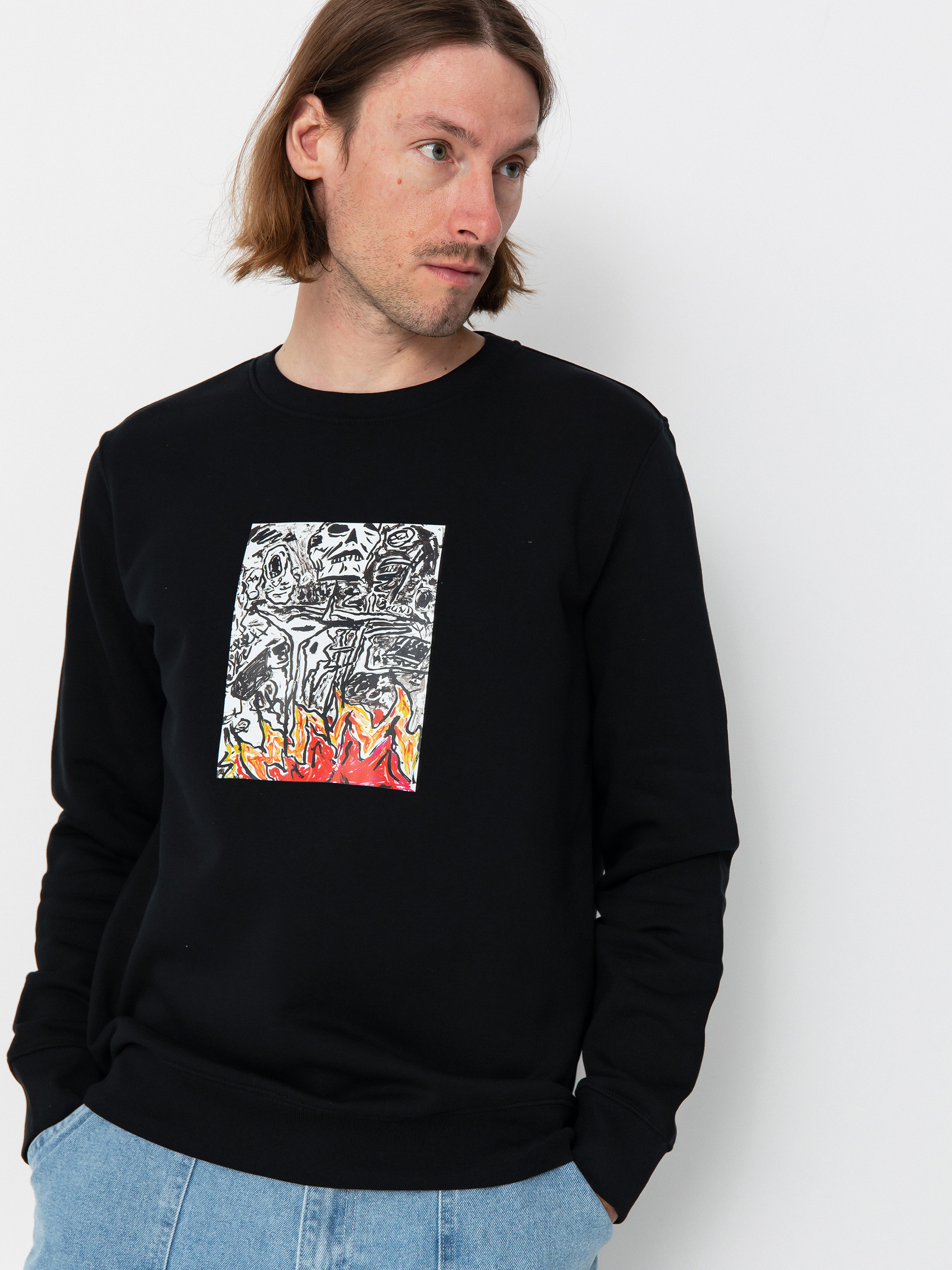 Hanorac Poetic Collective Burning Skull (black)