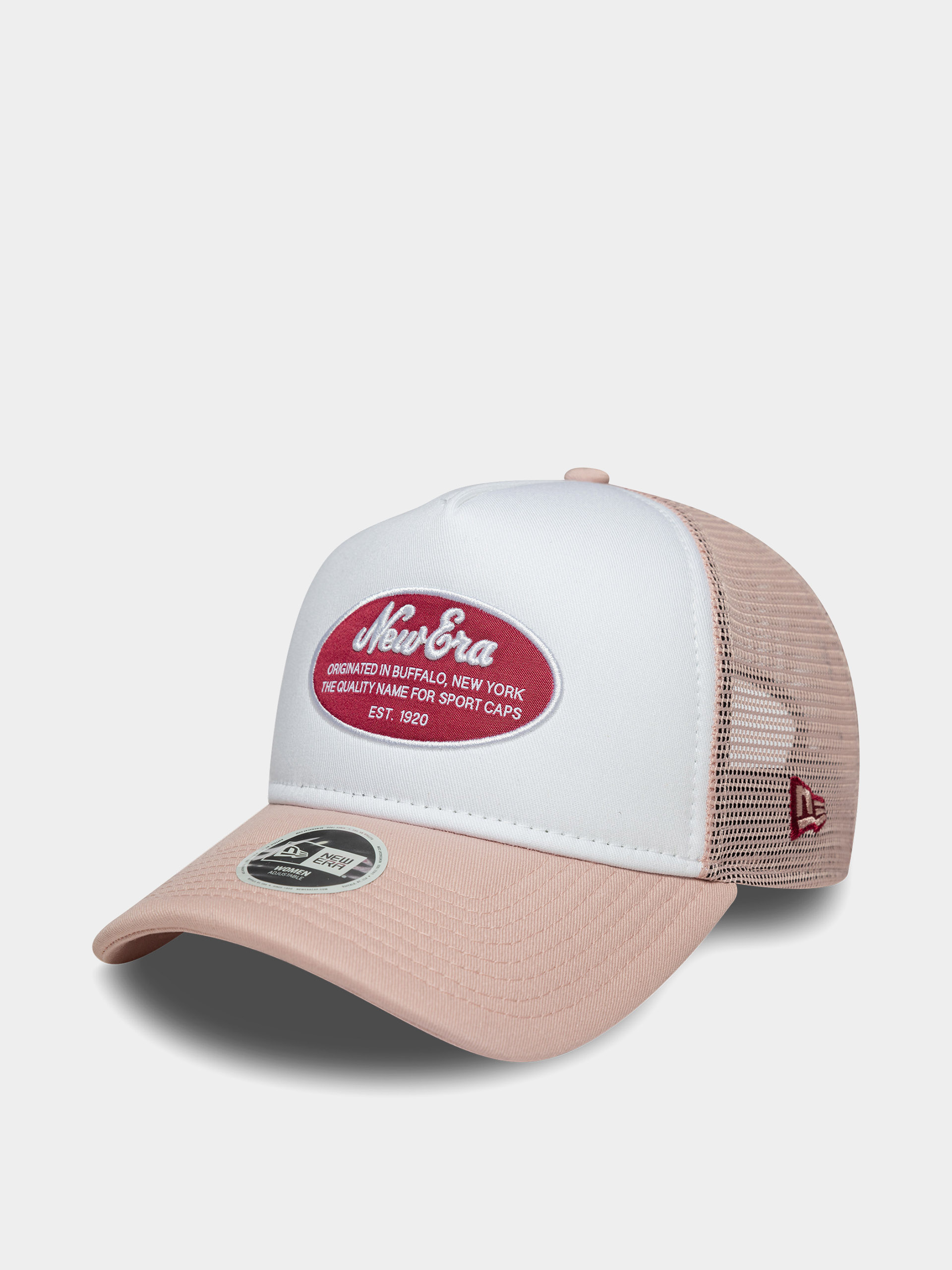 Șapcă New Era Oval Patch Trucker Wmn (pink/white)