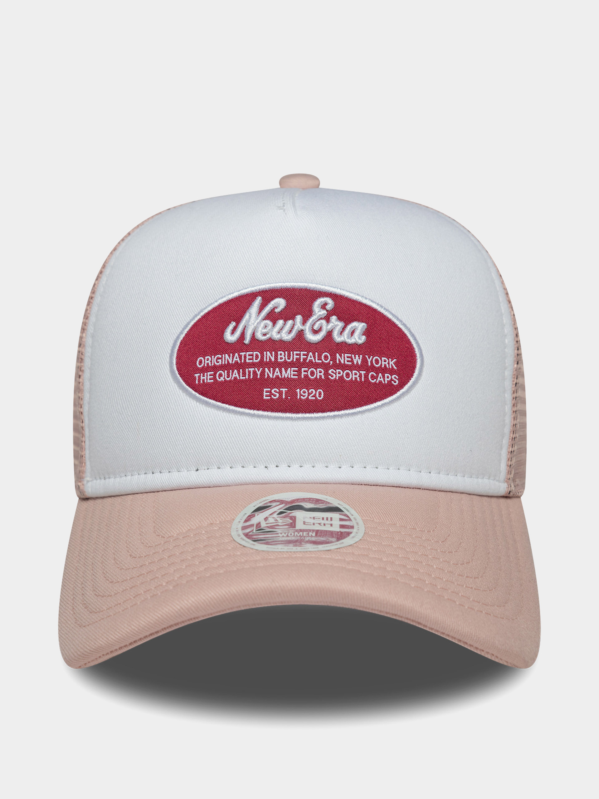Șapcă New Era Oval Patch Trucker Wmn (pink/white)