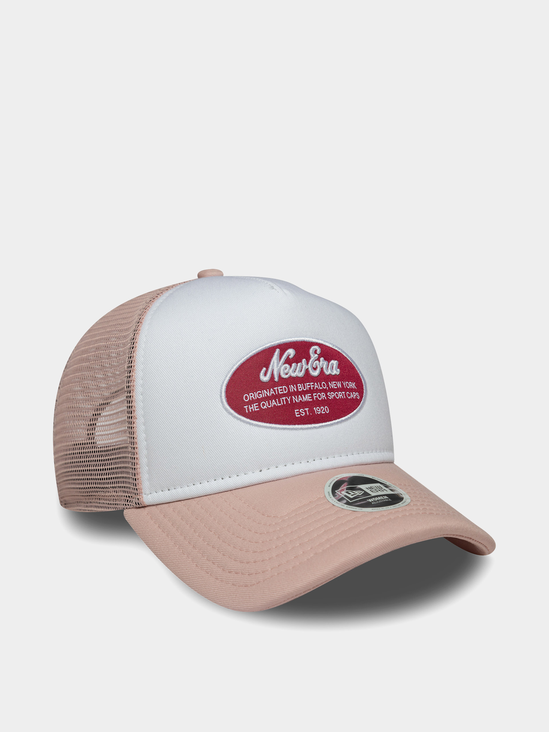 Șapcă New Era Oval Patch Trucker Wmn (pink/white)