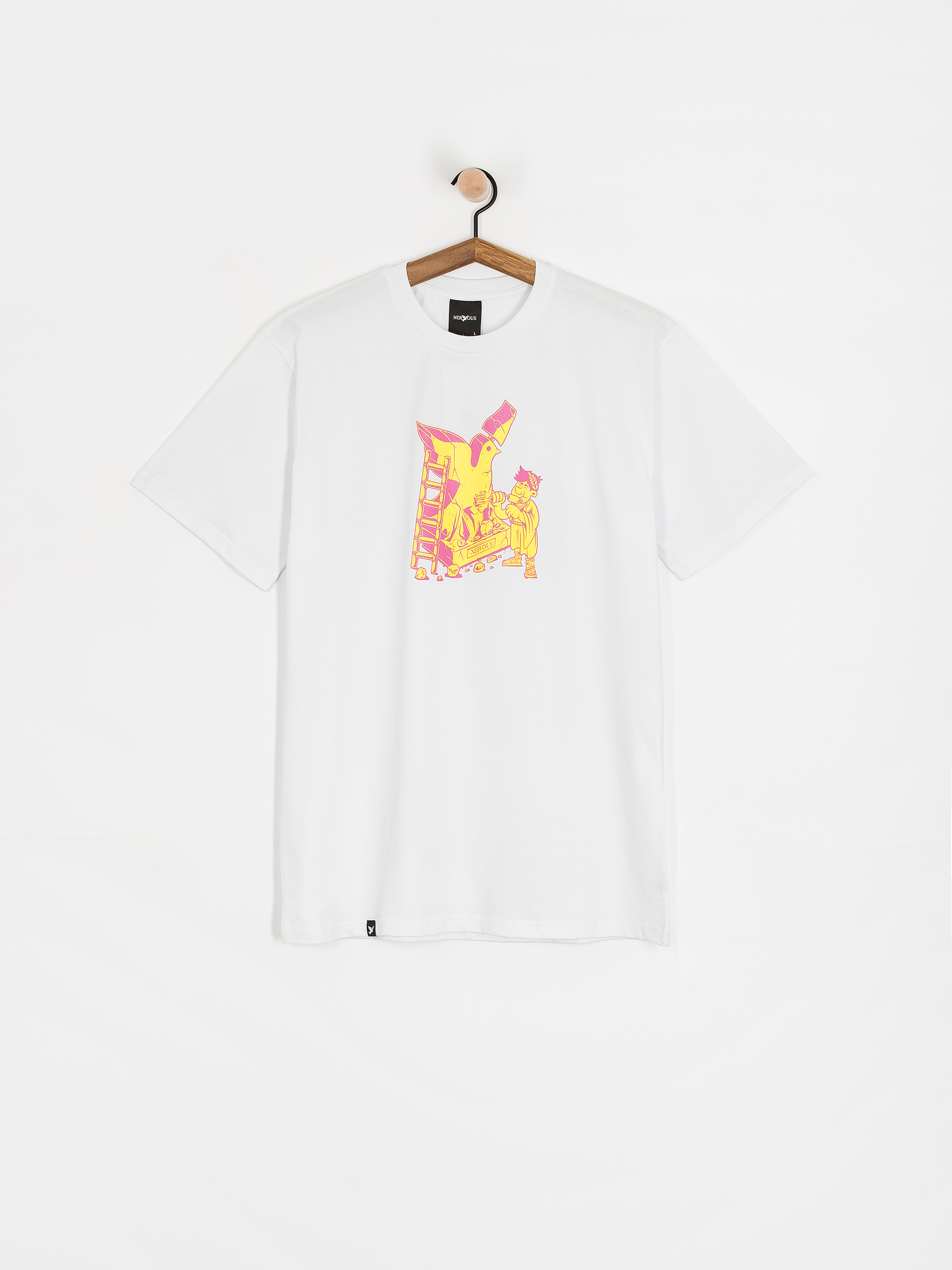 Tricou Nervous Michael (white)