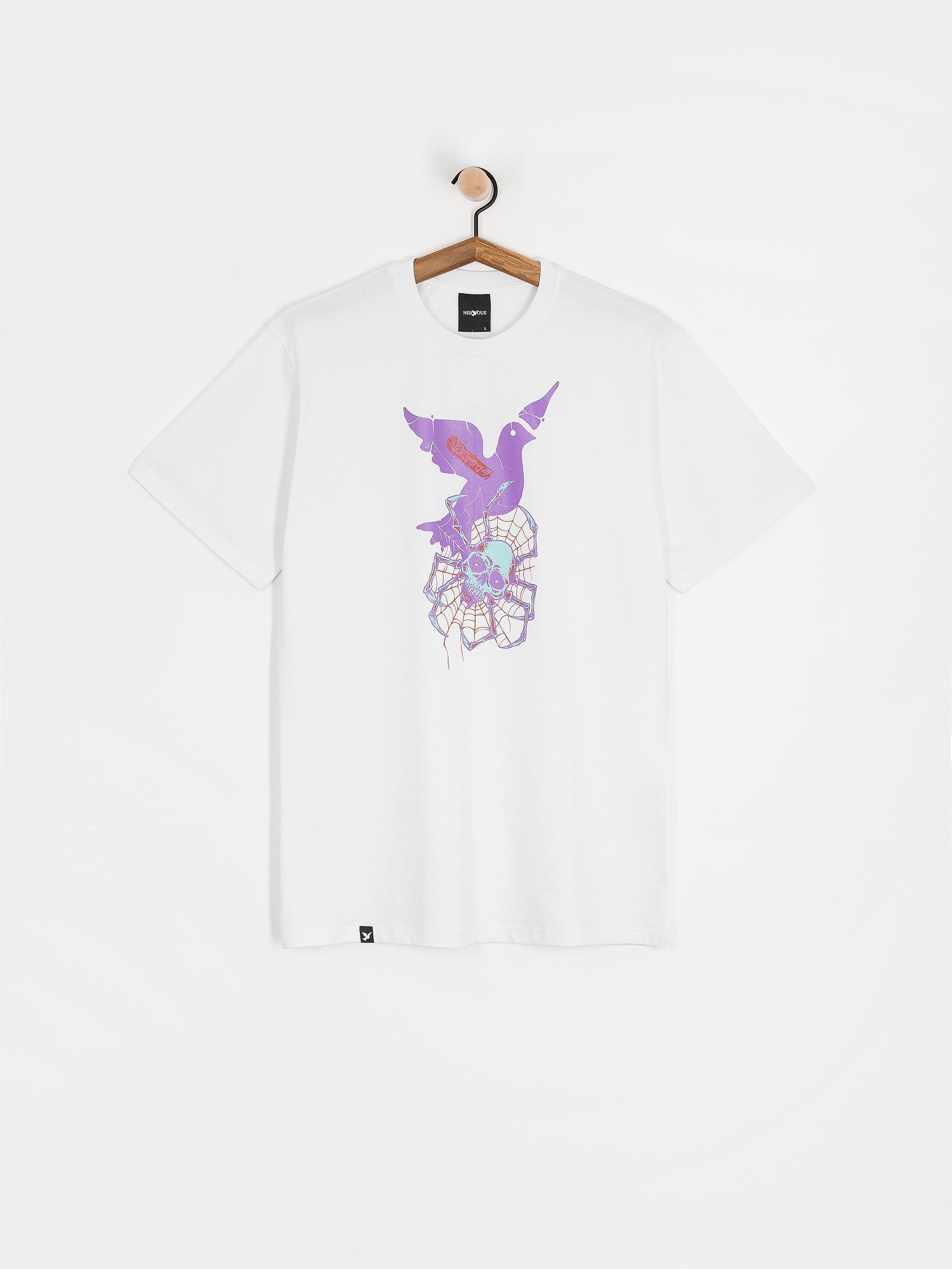 Tricou Nervous Scary (white)
