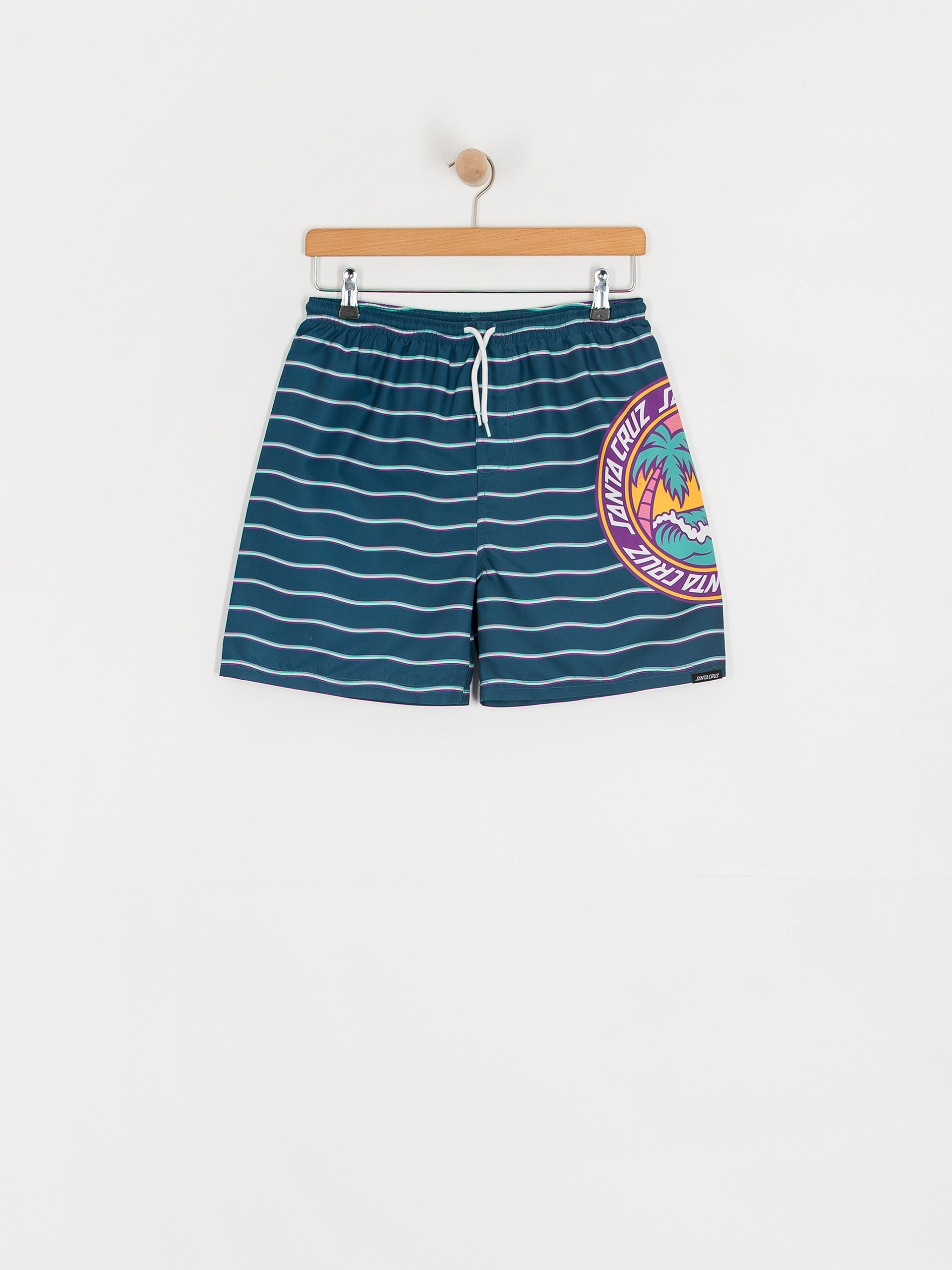 Pantaloni scurți Santa Cruz Youth Paradise Break JR (tidal teal wave stripe)