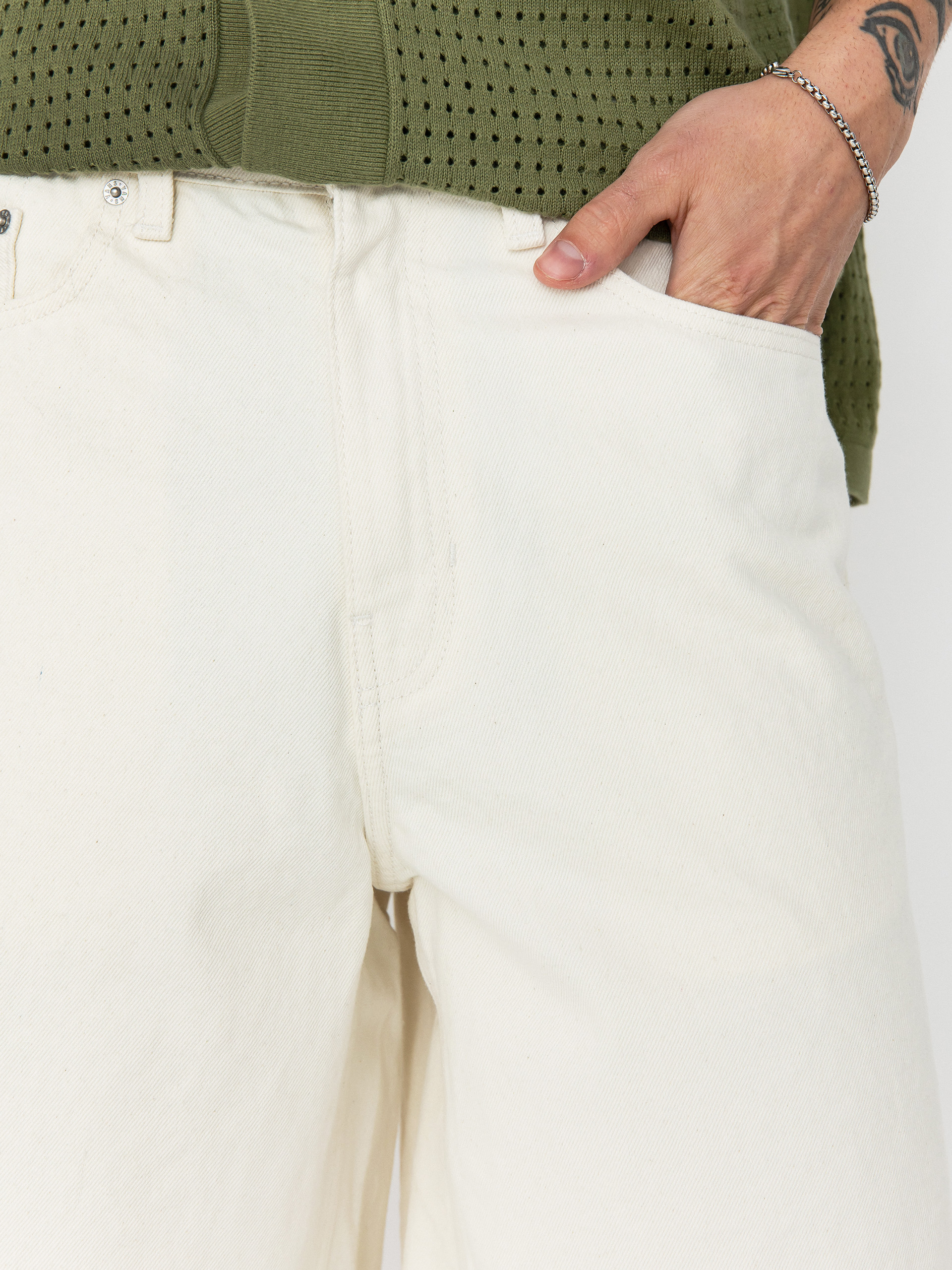 Pantaloni scurți Vans Check 5 Baggy Denim (marshmallow)