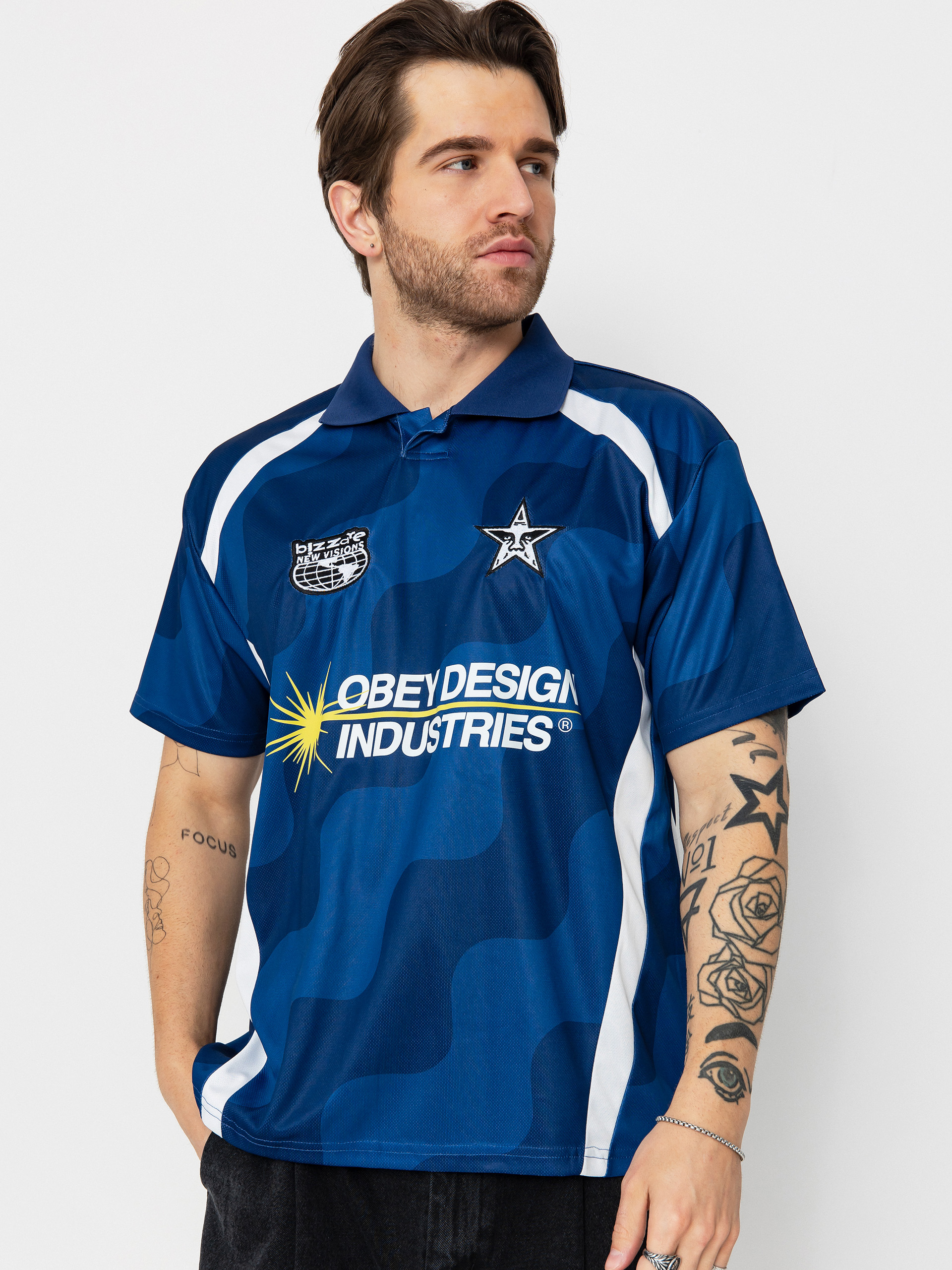Tricou OBEY Soccer Jersey (blue multi)