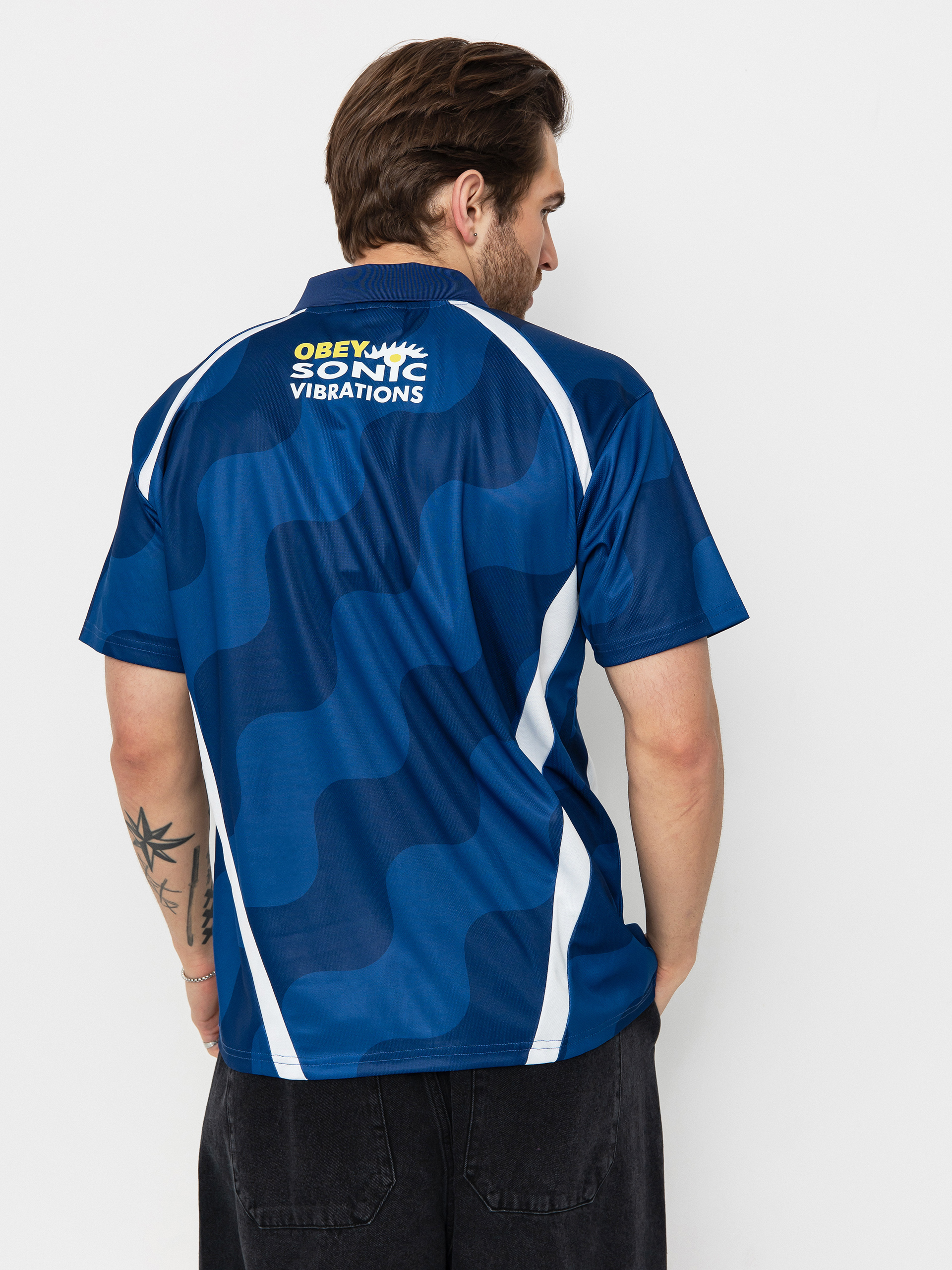 Tricou OBEY Soccer Jersey (blue multi)