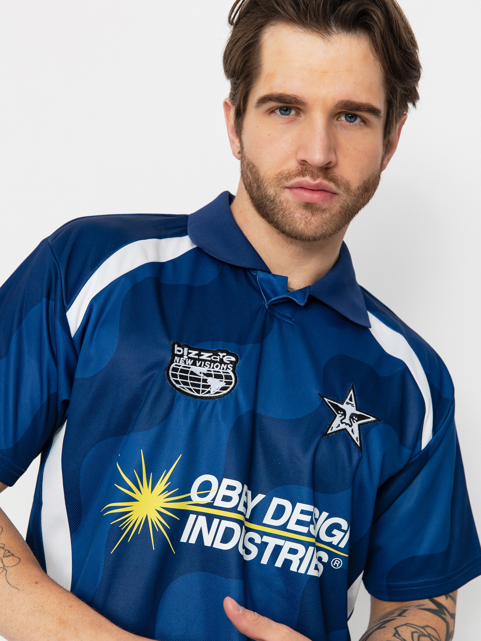 Tricou OBEY Soccer Jersey (blue multi)