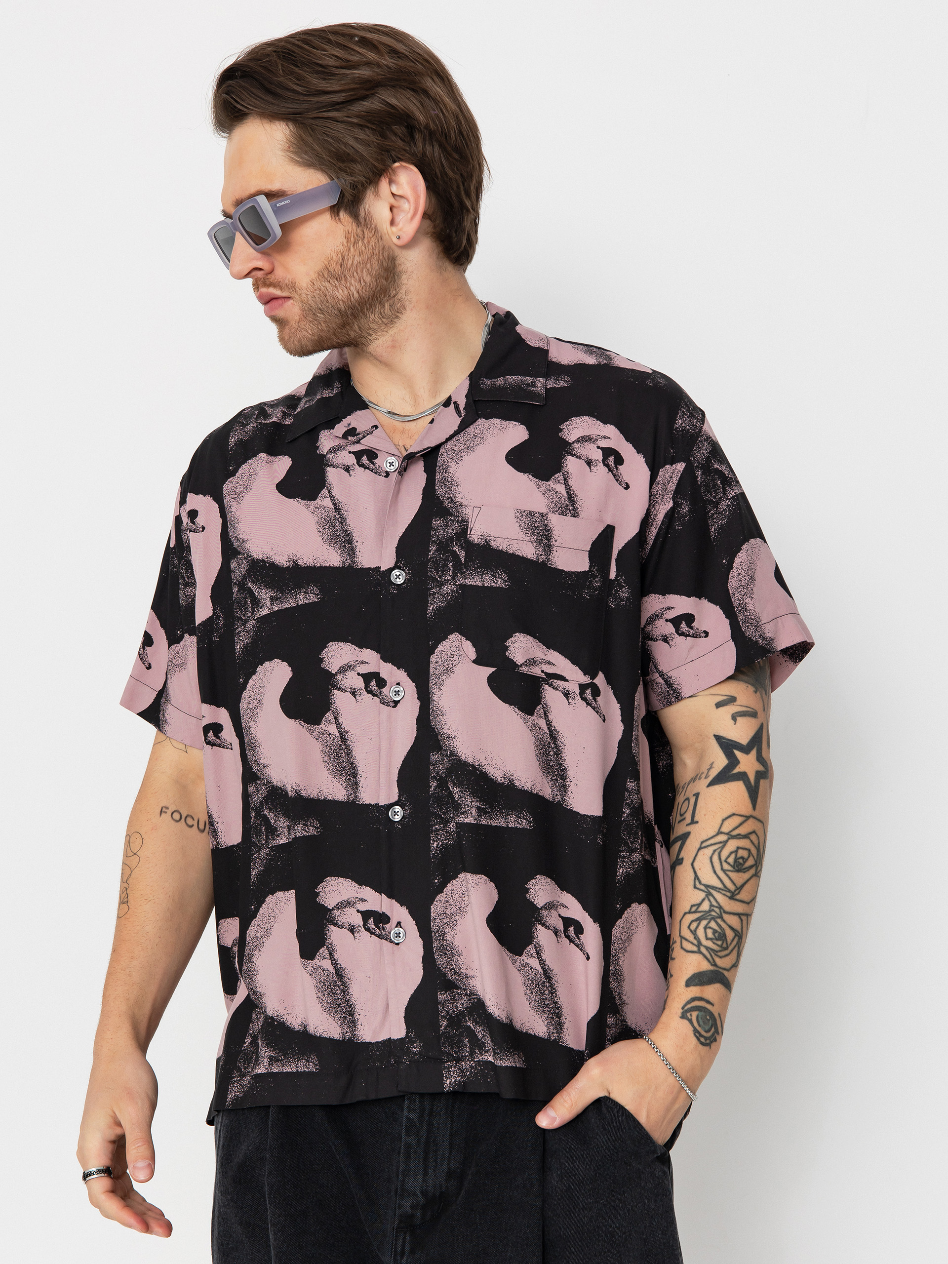 Cămașă OBEY Ambre (mauve multi)