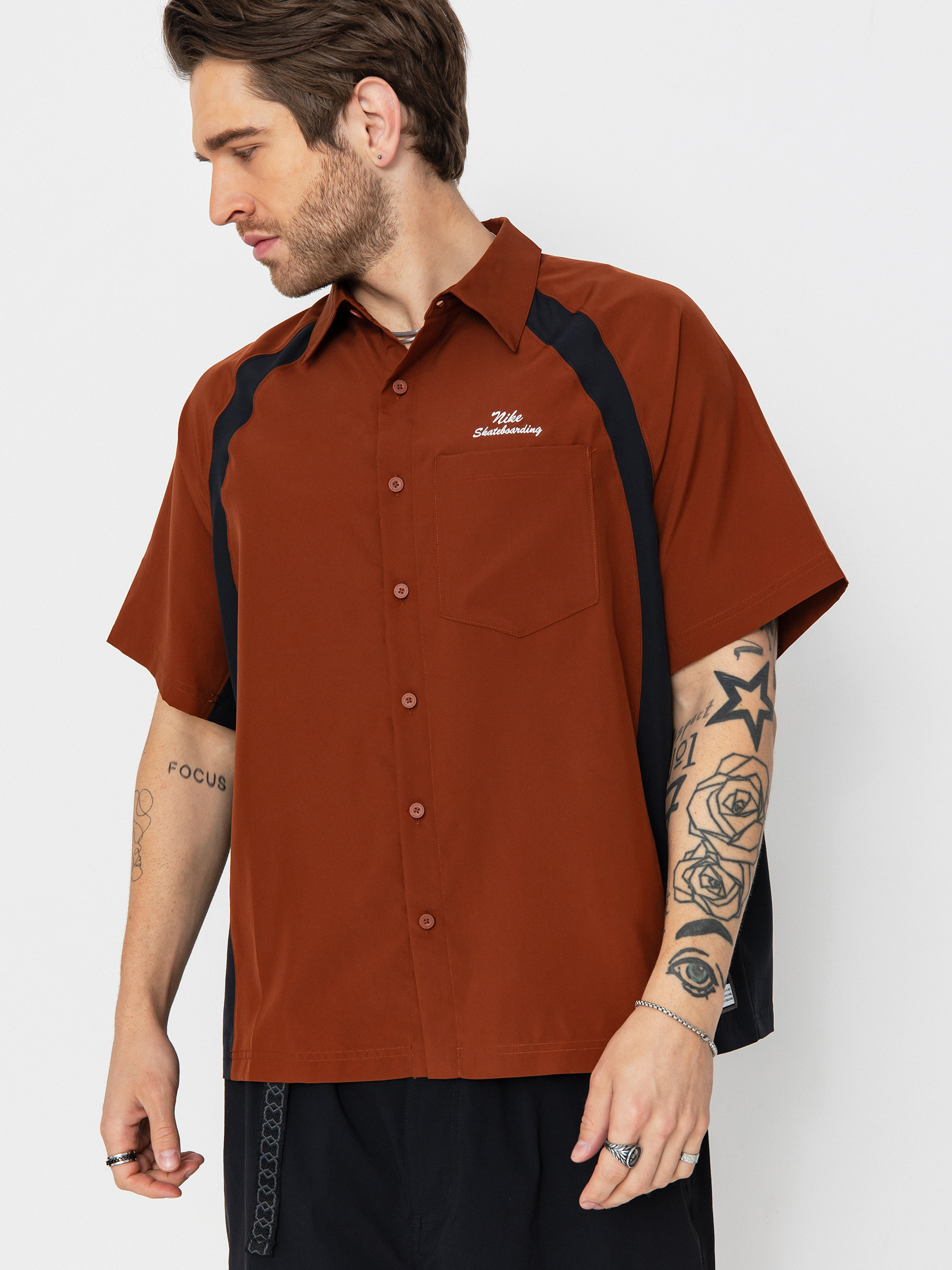 Cămașă Nike SB Dri Fit Bowler2 Woven (cinnamon/black/white)
