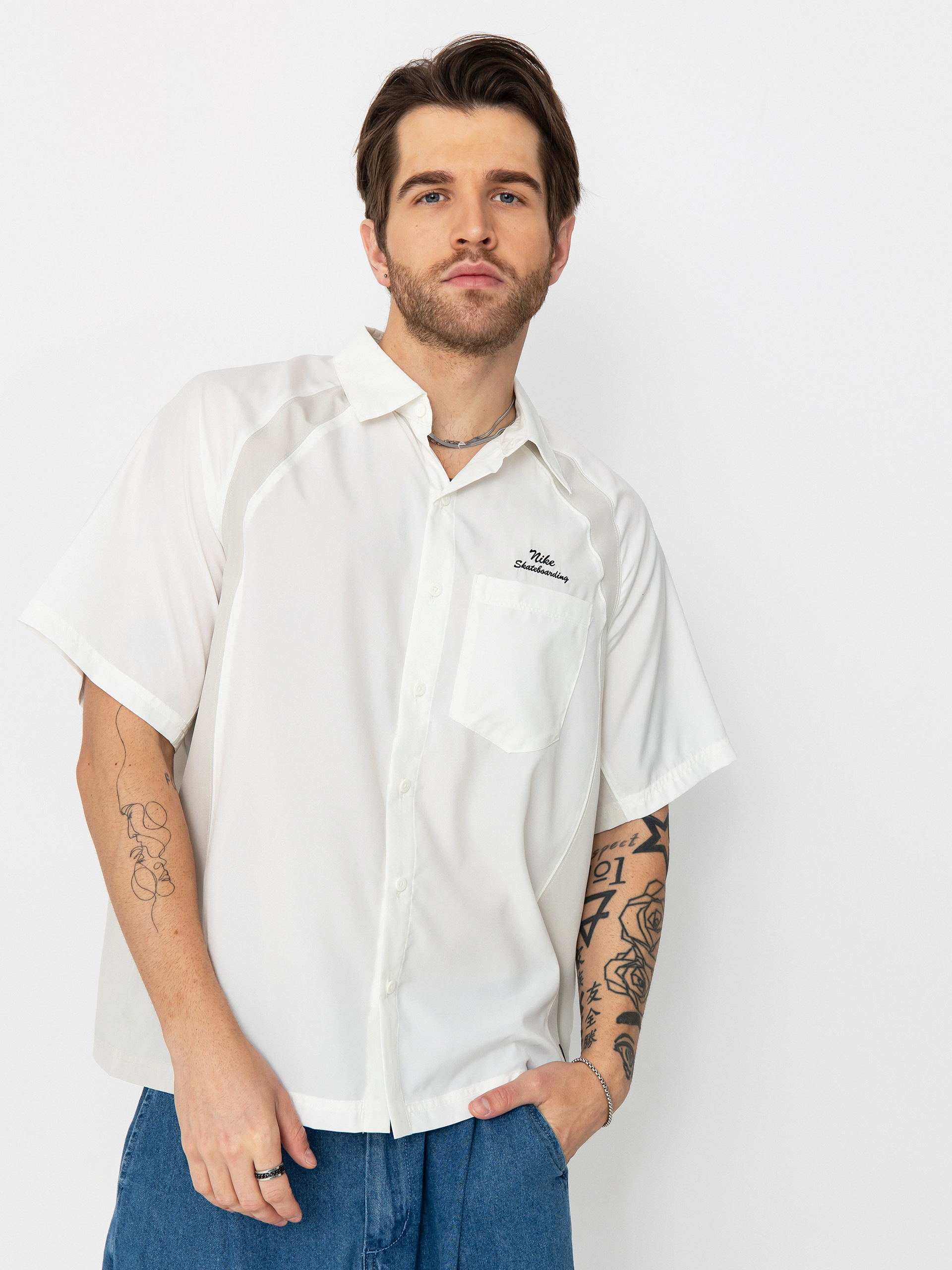 Cămașă Nike SB Dri Fit Bowler2 Woven (sail/light bone/black)