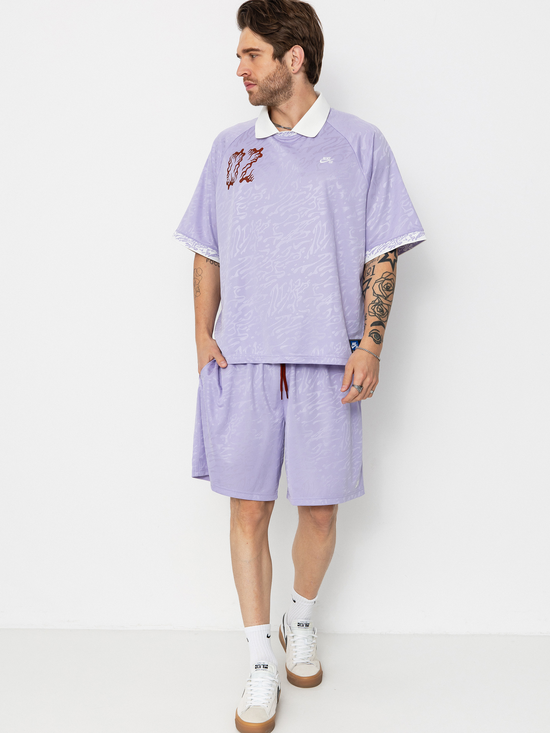 Tricou Nike SB Dri Fit Jacquard (hydrangeas/sail/white)