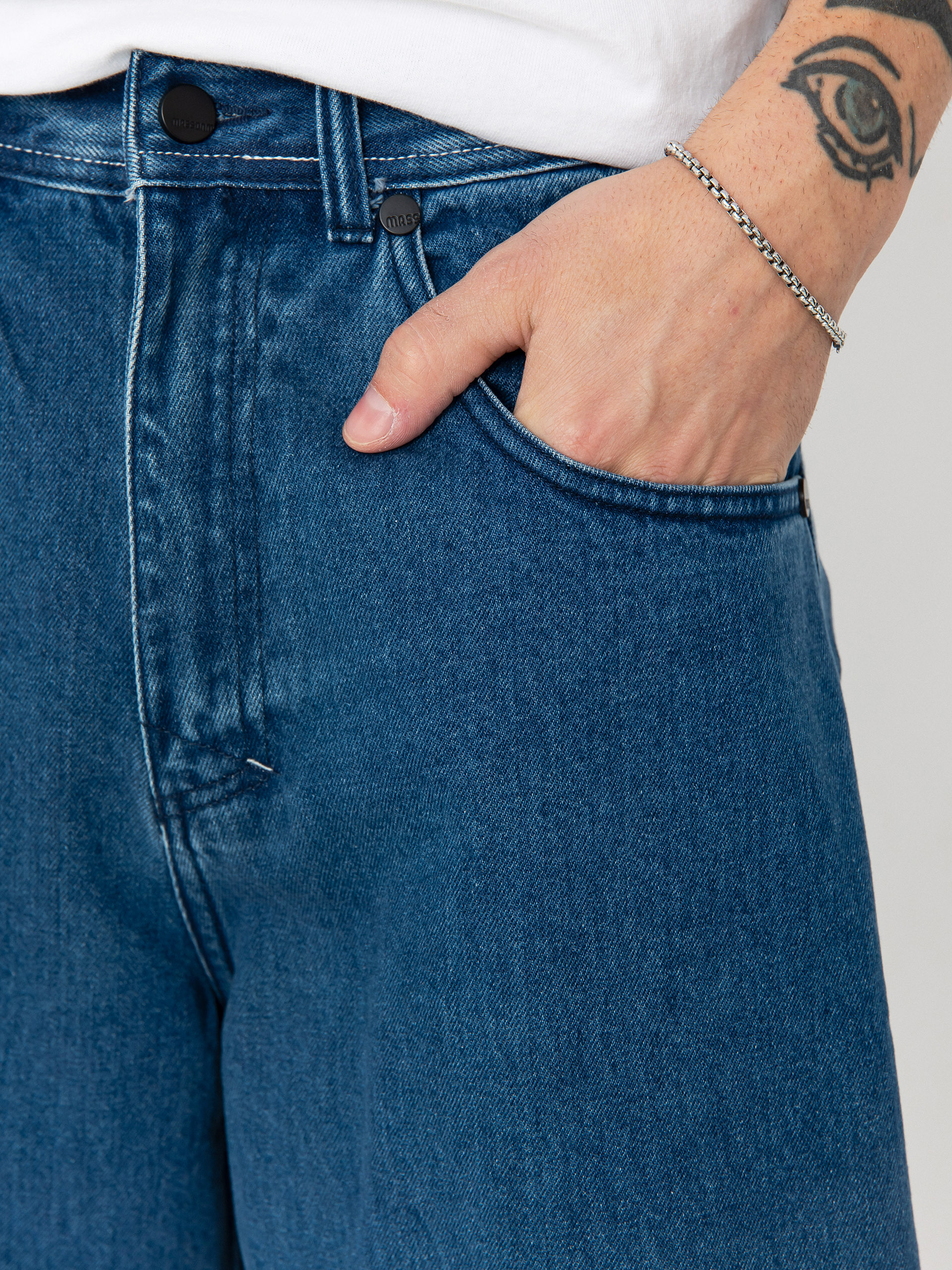 Pantaloni scurți MassDnm Jeans Slang (blue)