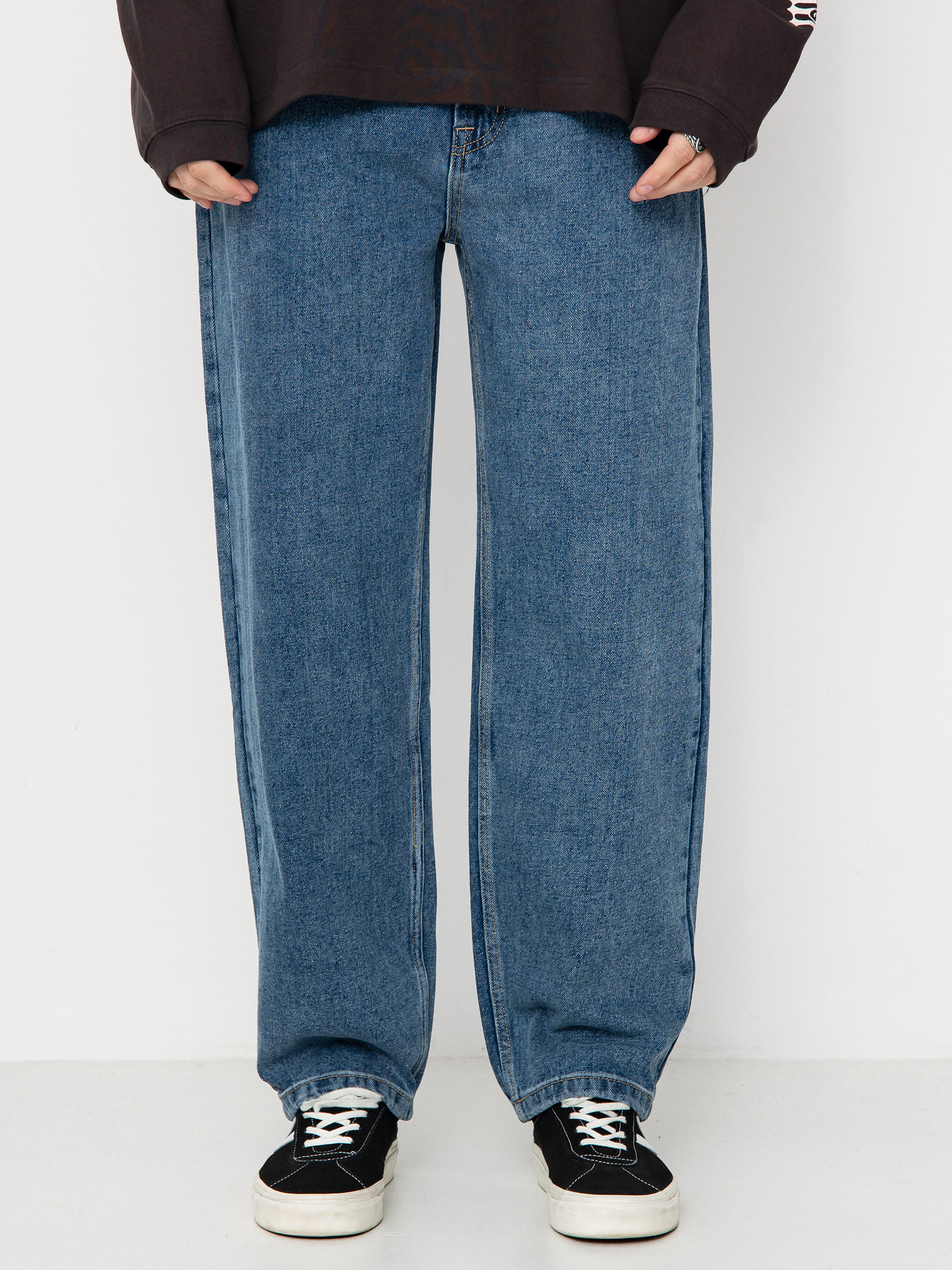 Pantaloni Krooked Eyes Denim Twill Pant (med stone wash)