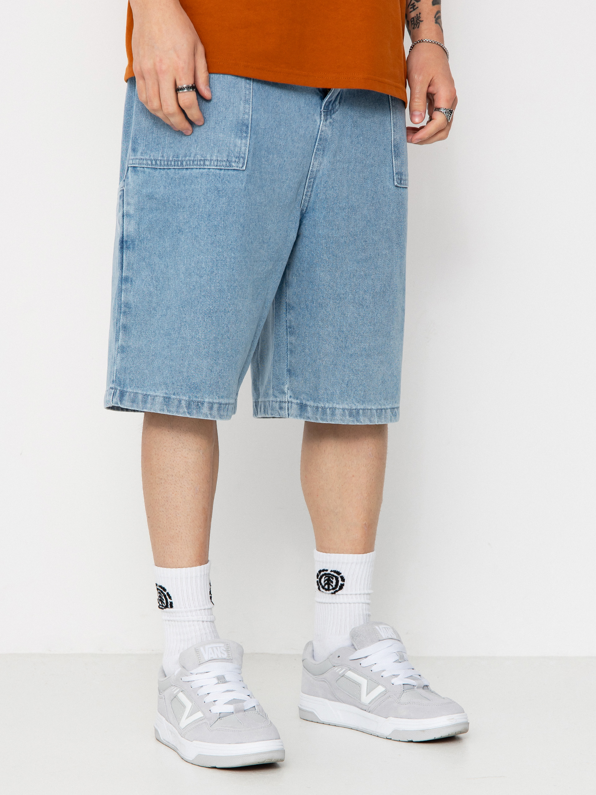 Pantaloni scurți Poetic Collective Painter (light blue denim)