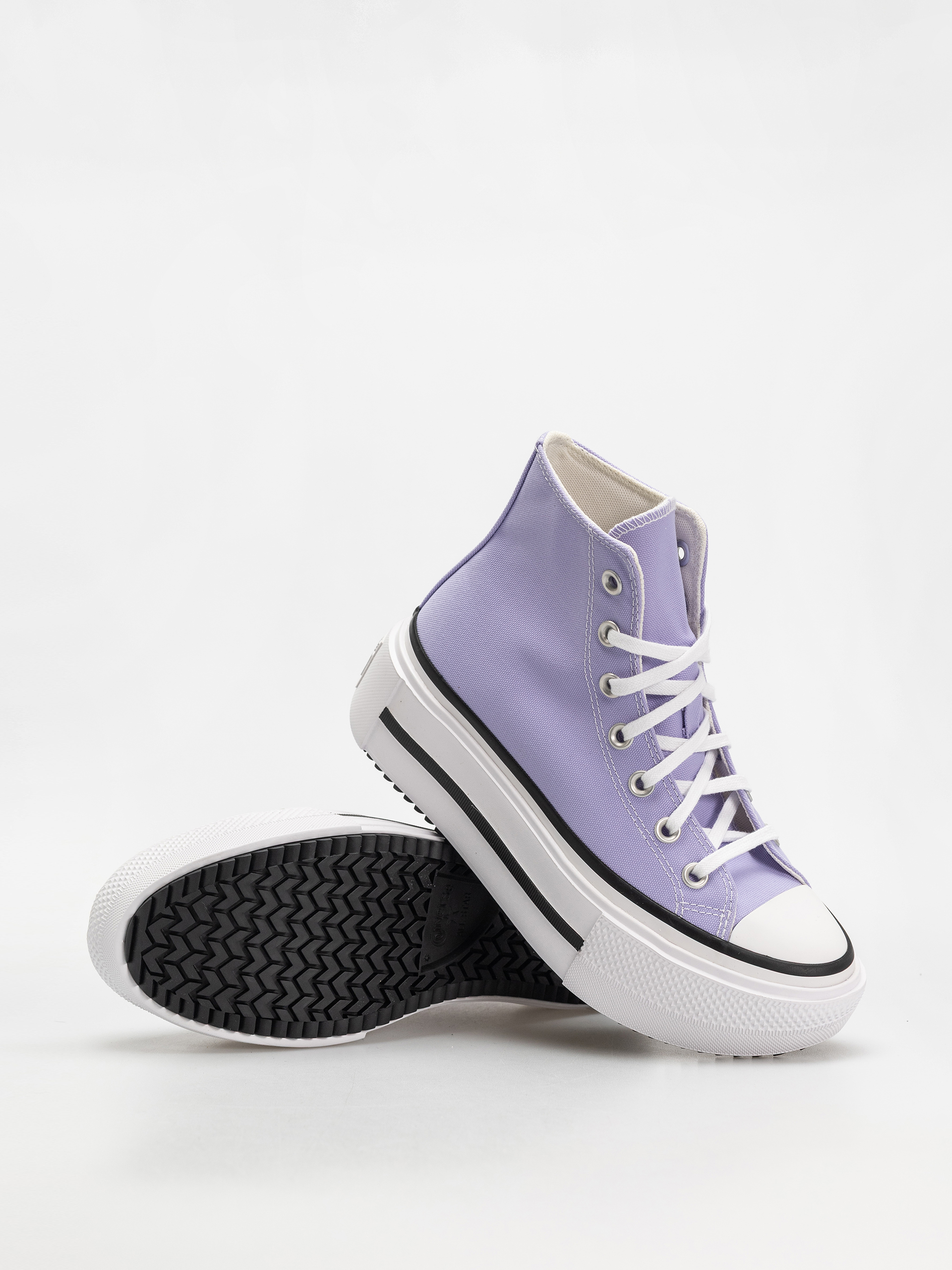Teniși Converse Chuck Taylor All Star Lift Double Stack Hi (violet heat/egret/black)