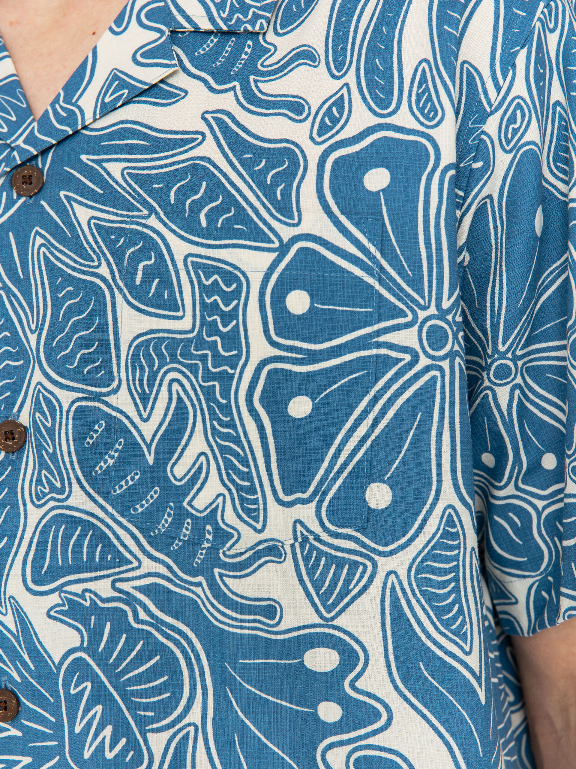 Cămașă Patagonia Tidal Threads Camp (bees and flowers/still blue)