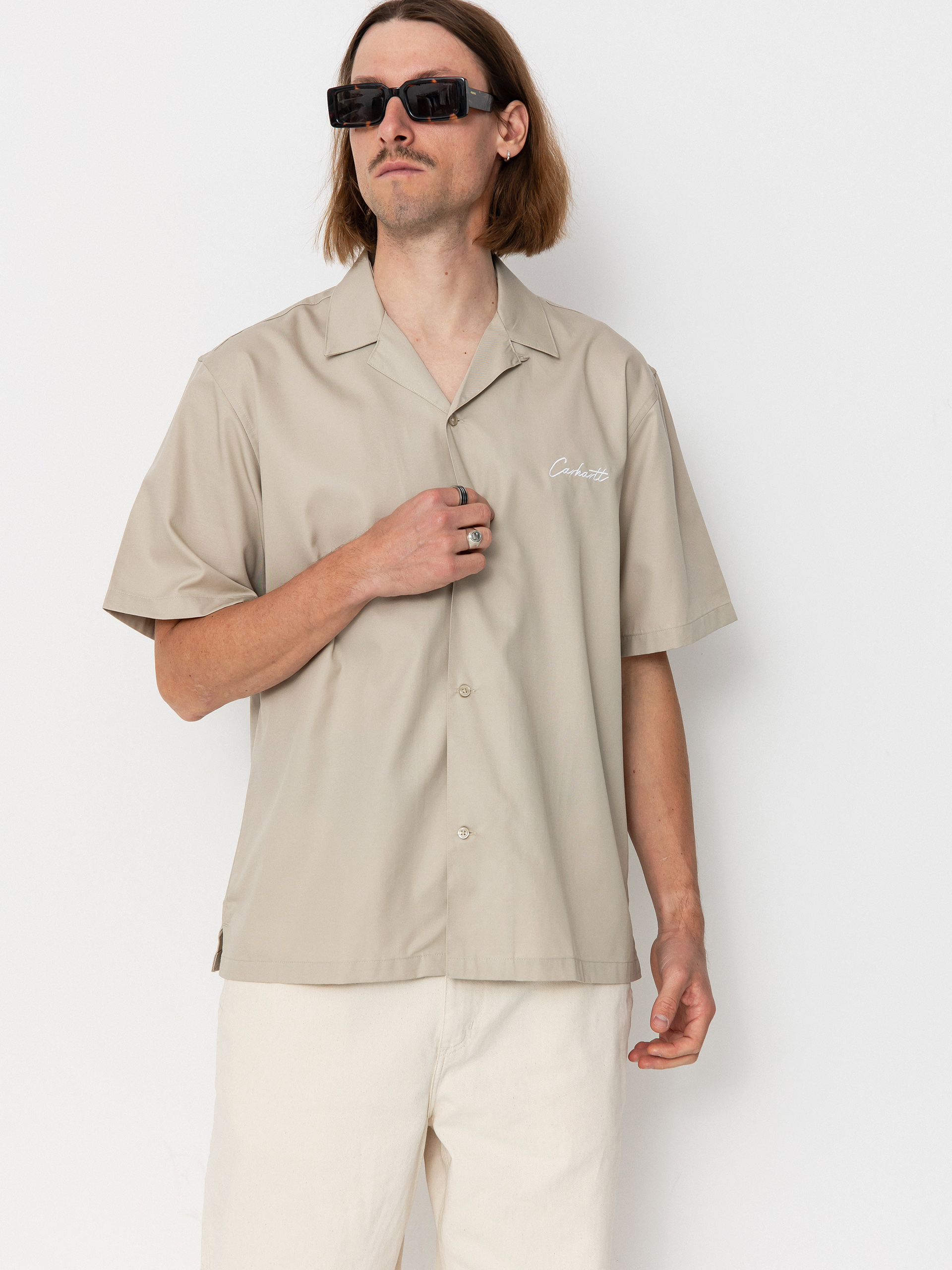 Cămașă Carhartt WIP Delray (fleur de sel/white)
