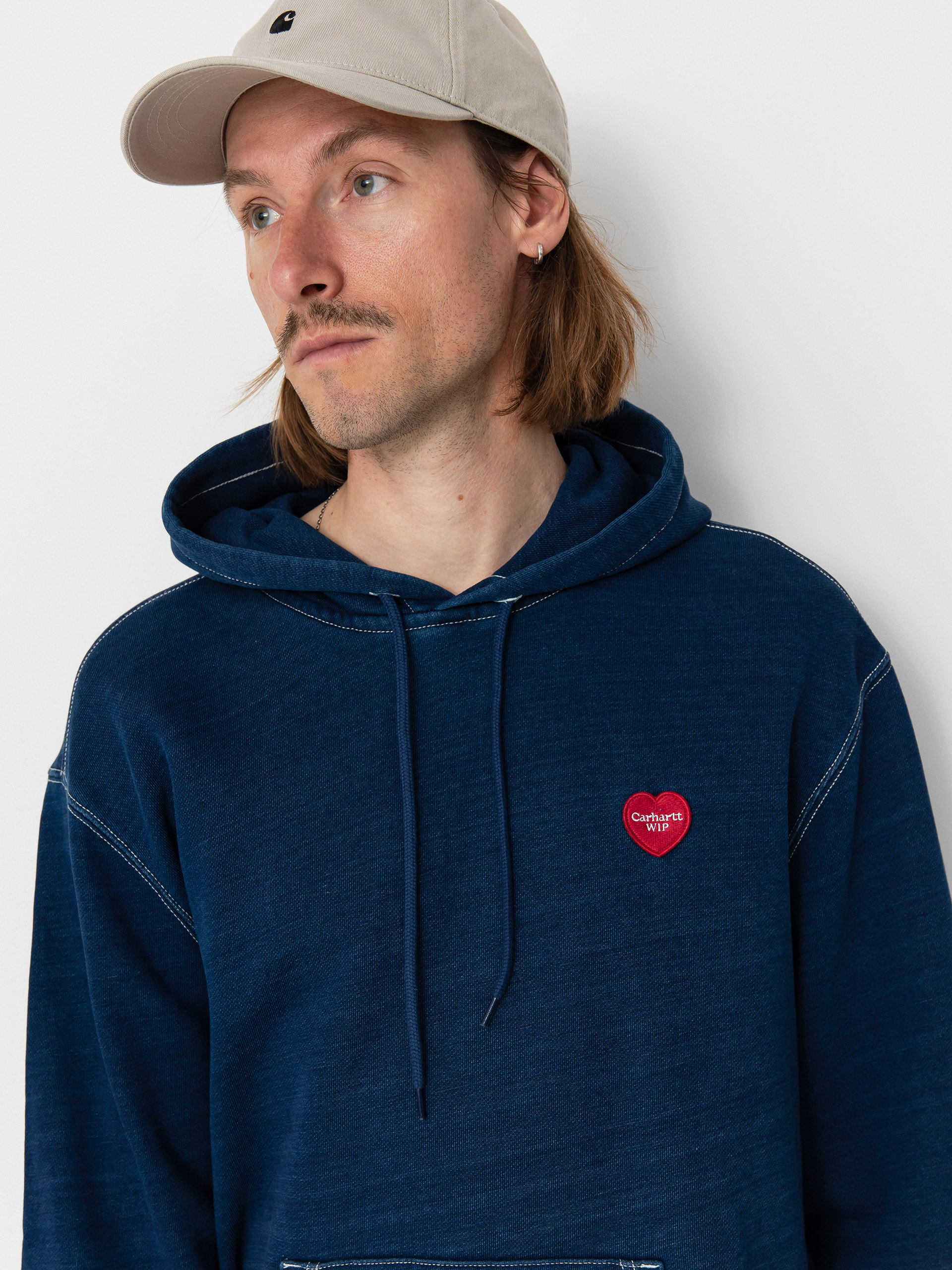 Hanorac cu glugă Carhartt WIP Ingo HD (dark blue)