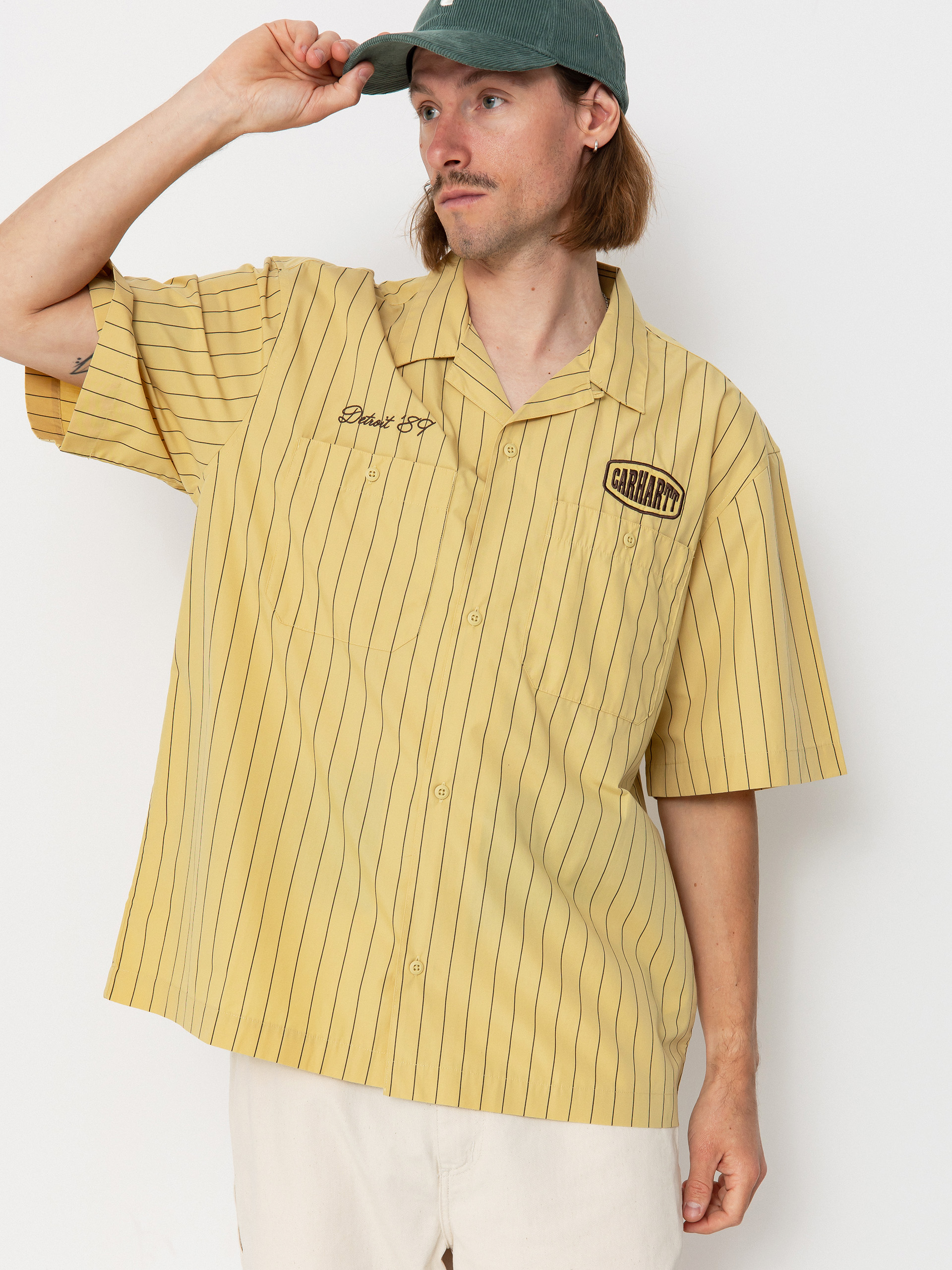 Cămașă Carhartt WIP Hendry (seaton stripe/straw/liberica)