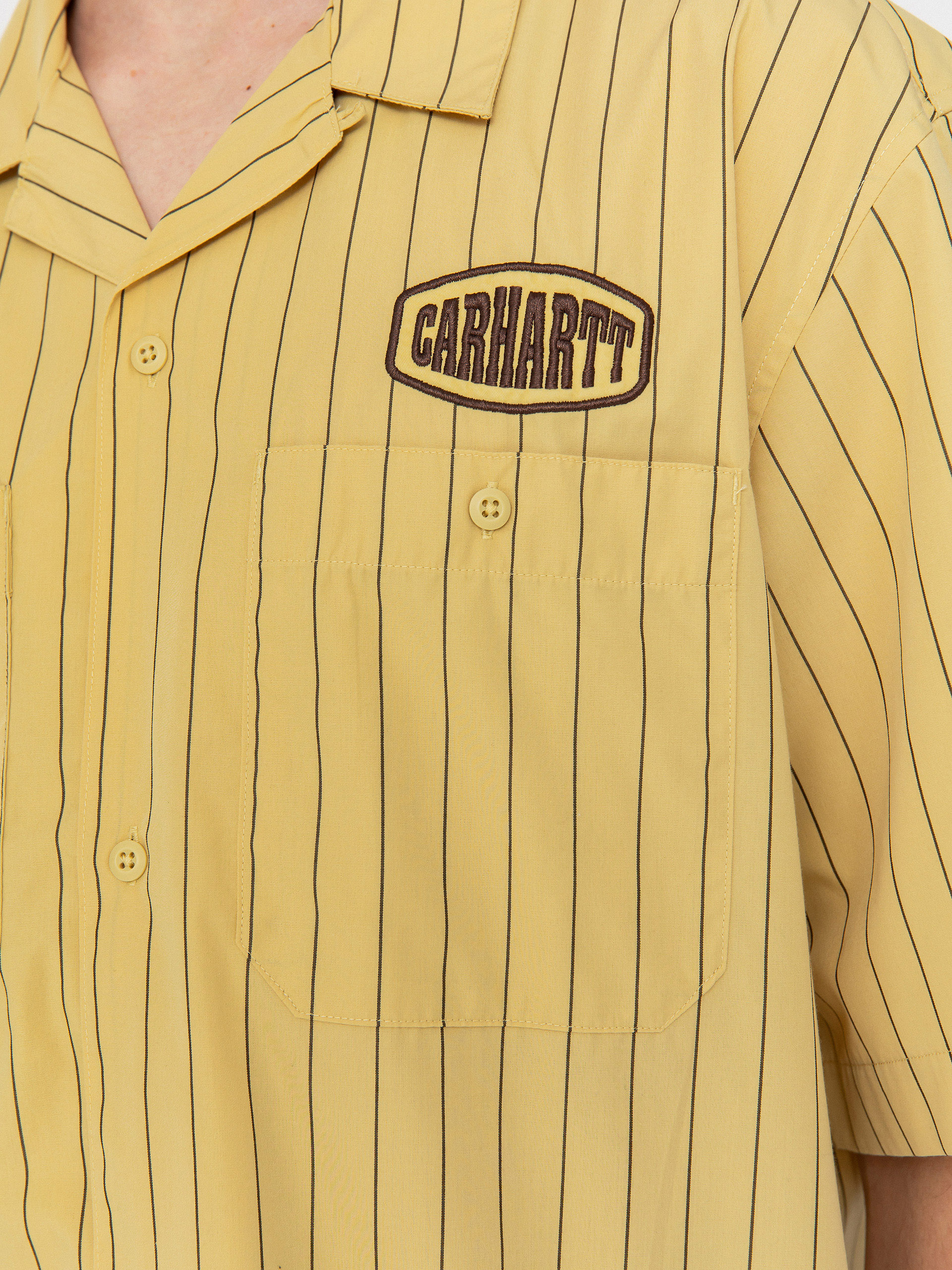 Cămașă Carhartt WIP Hendry (seaton stripe/straw/liberica)
