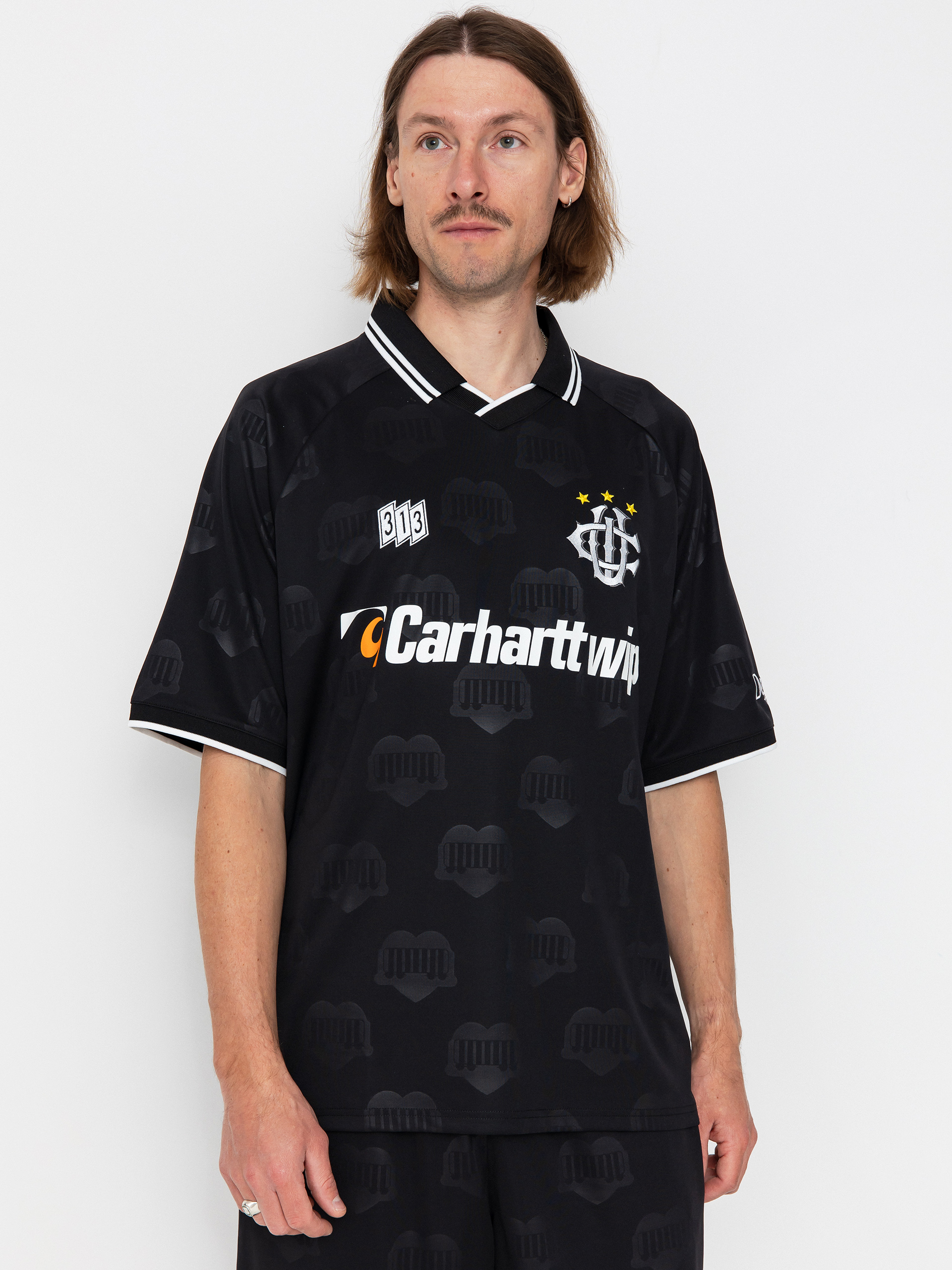 Tricou Carhartt WIP Hartts Football (heart train jacquard/black)