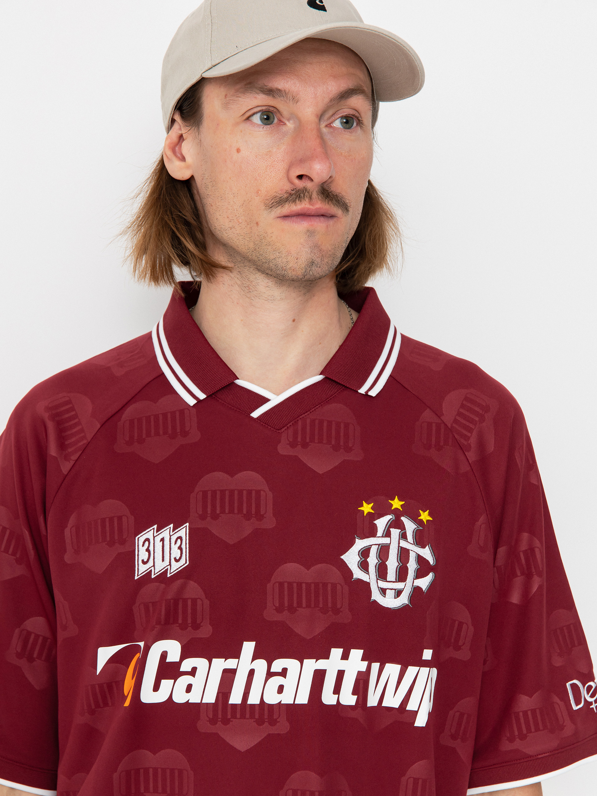 Tricou Carhartt WIP Hartts Football (heart train jacquard/mulberry)