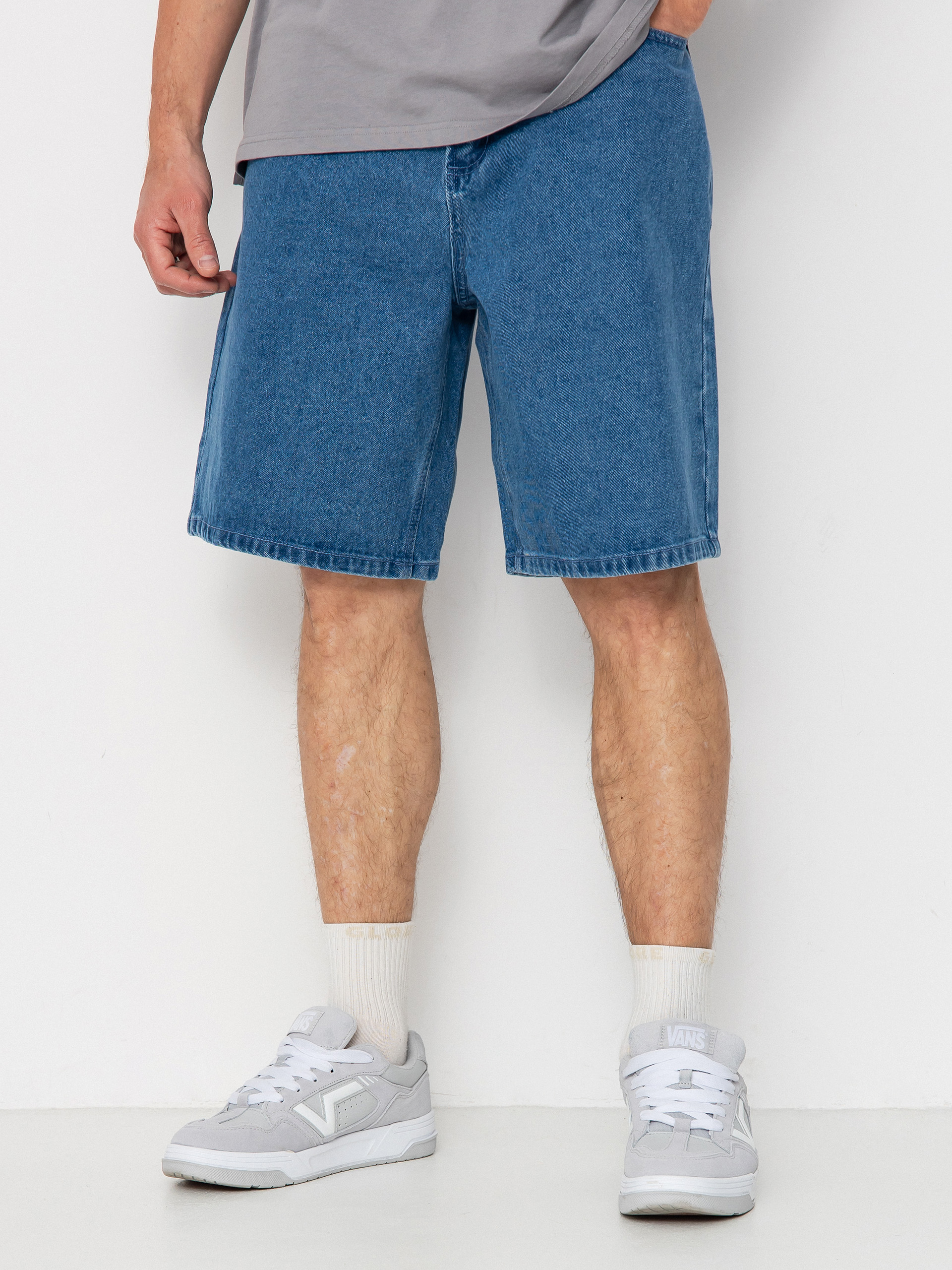 Pantaloni scurți OBEY Bigwig Baggy Denim (light indigo)