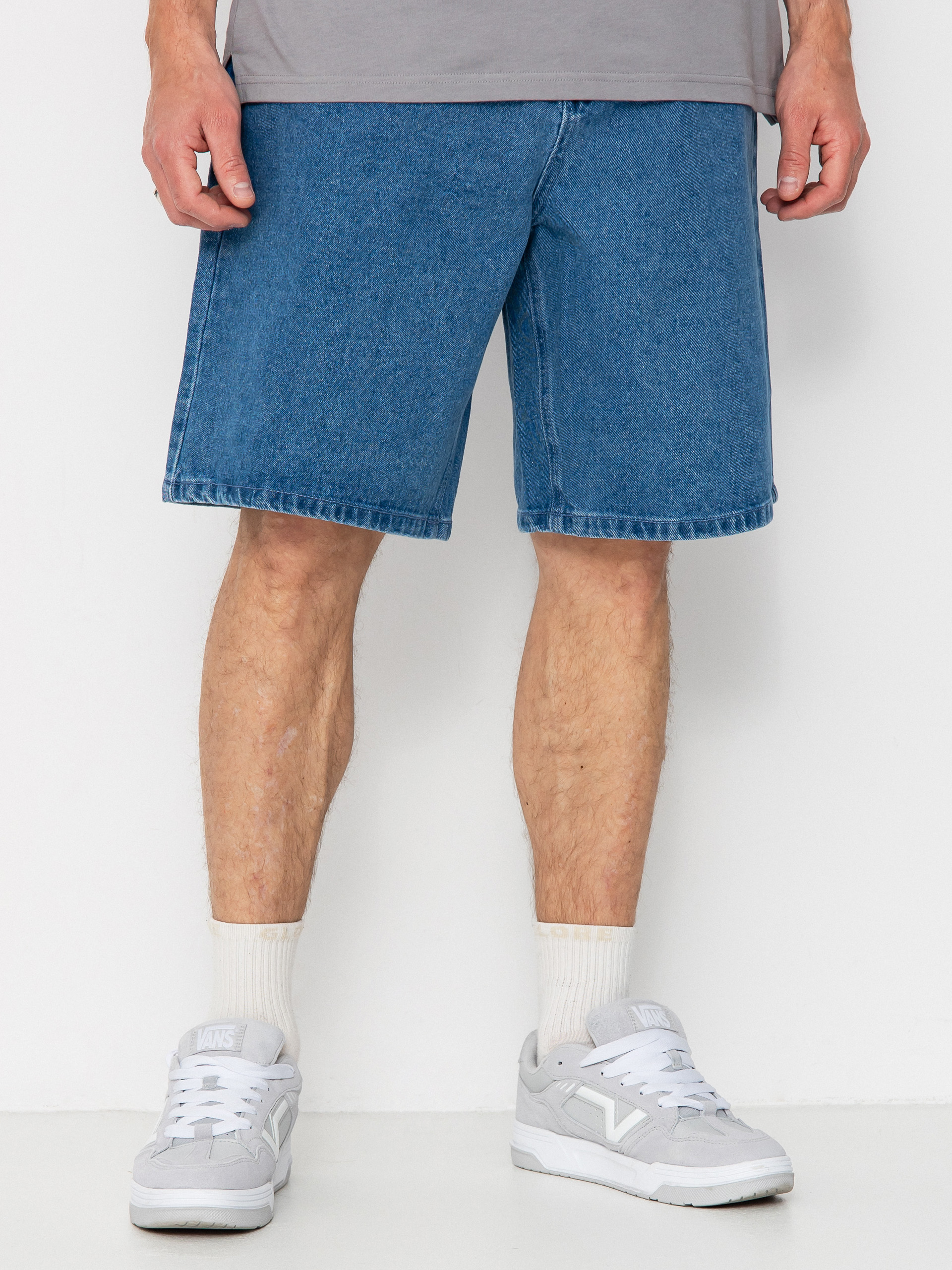 Pantaloni scurți OBEY Bigwig Baggy Denim (light indigo)