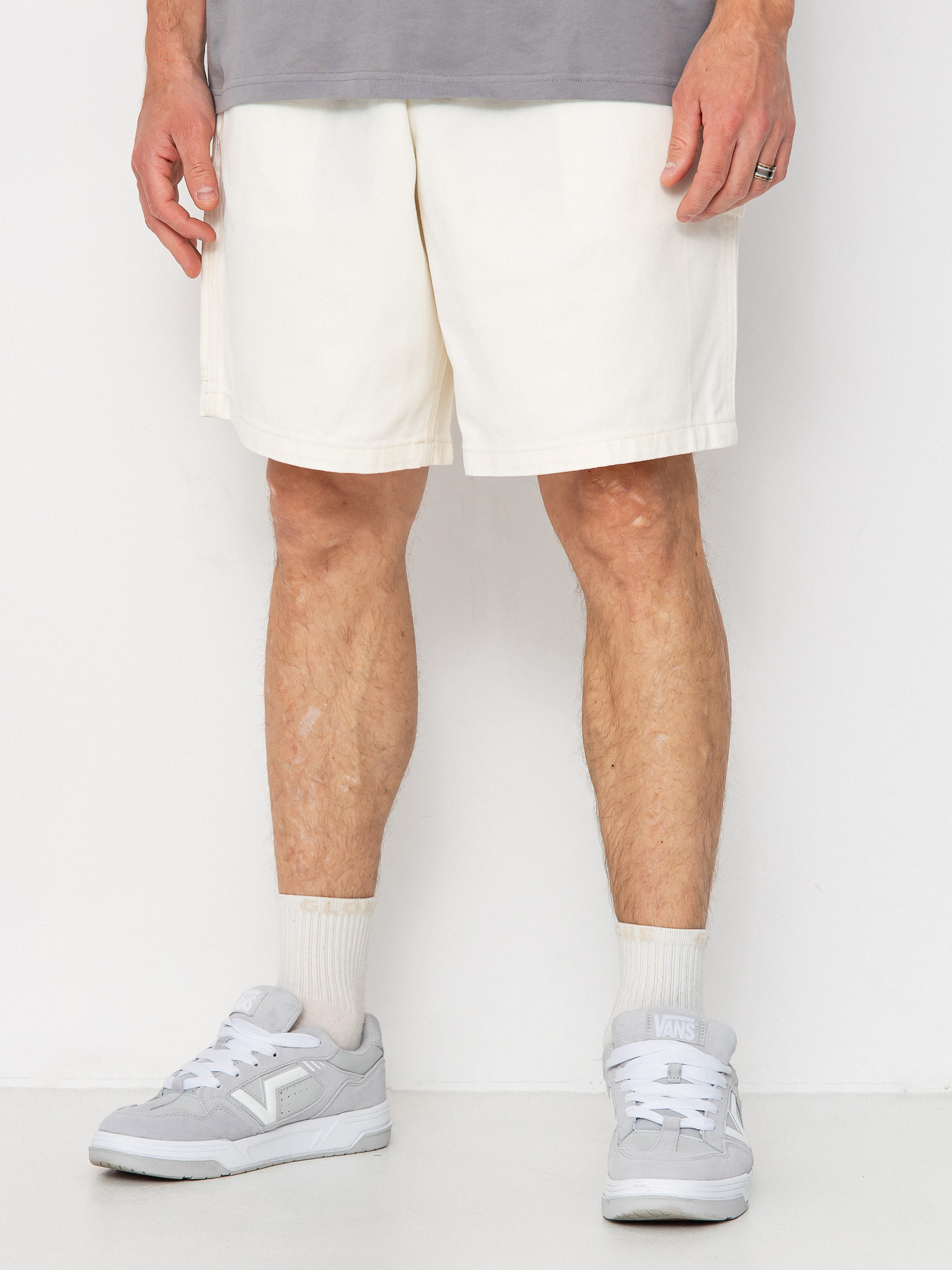 Pantaloni scurți OBEY Easy Denim Carpenter (unbleached faded wash)