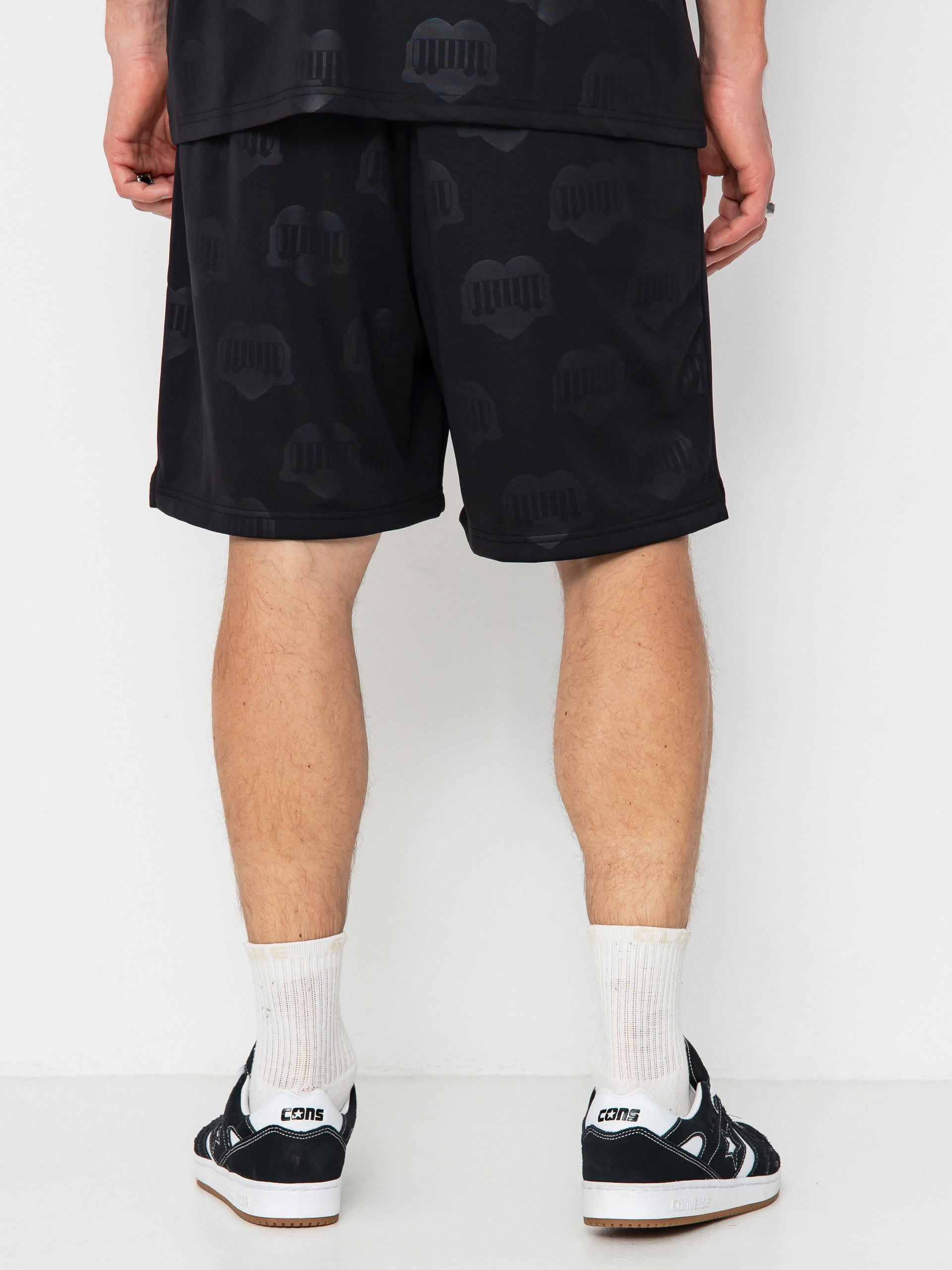Pantaloni scurți Carhartt WIP Hartts Football (heart train jacquard/black)