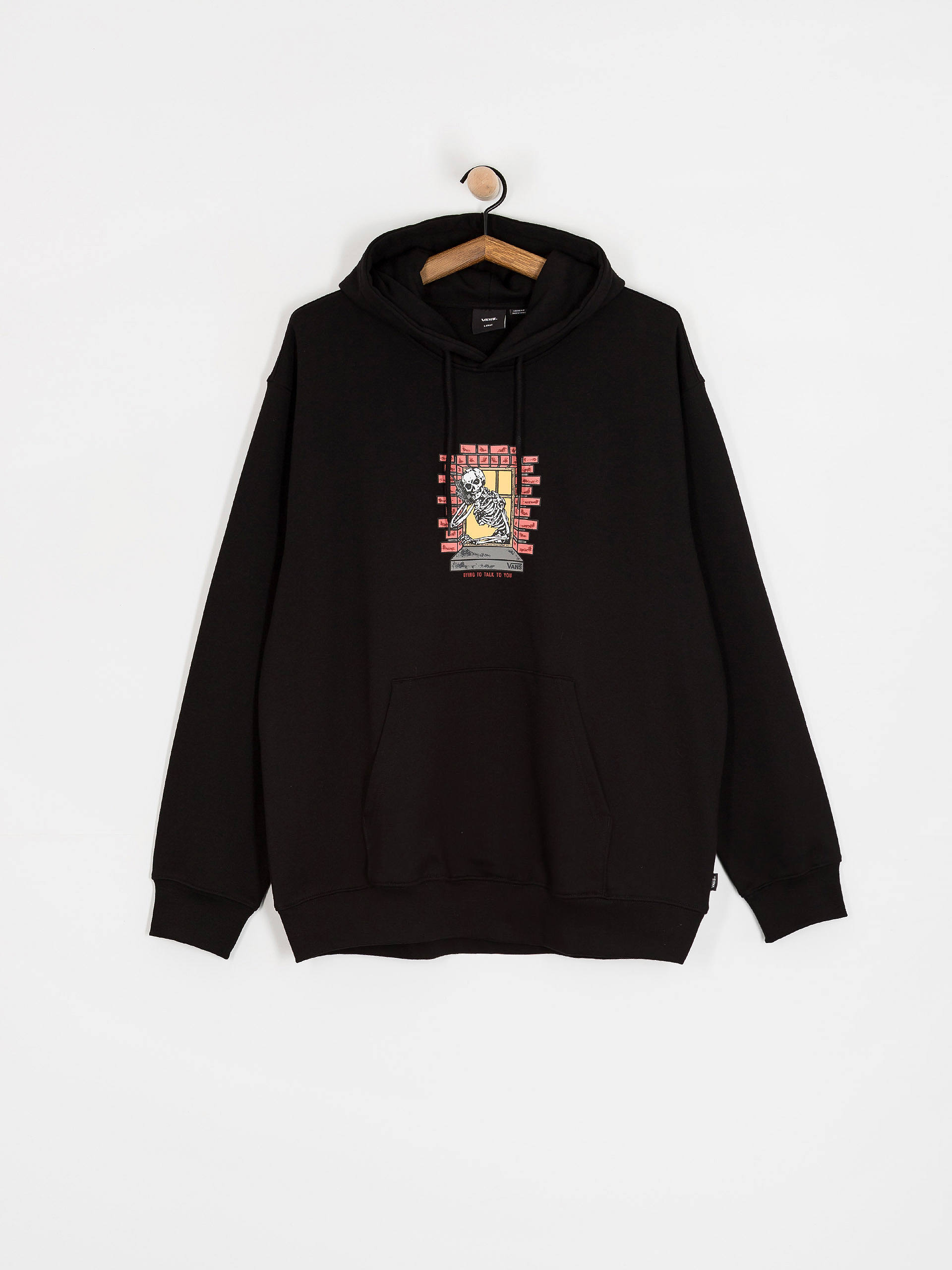 Hanorac cu glugă Vans Skull Window HD (black)
