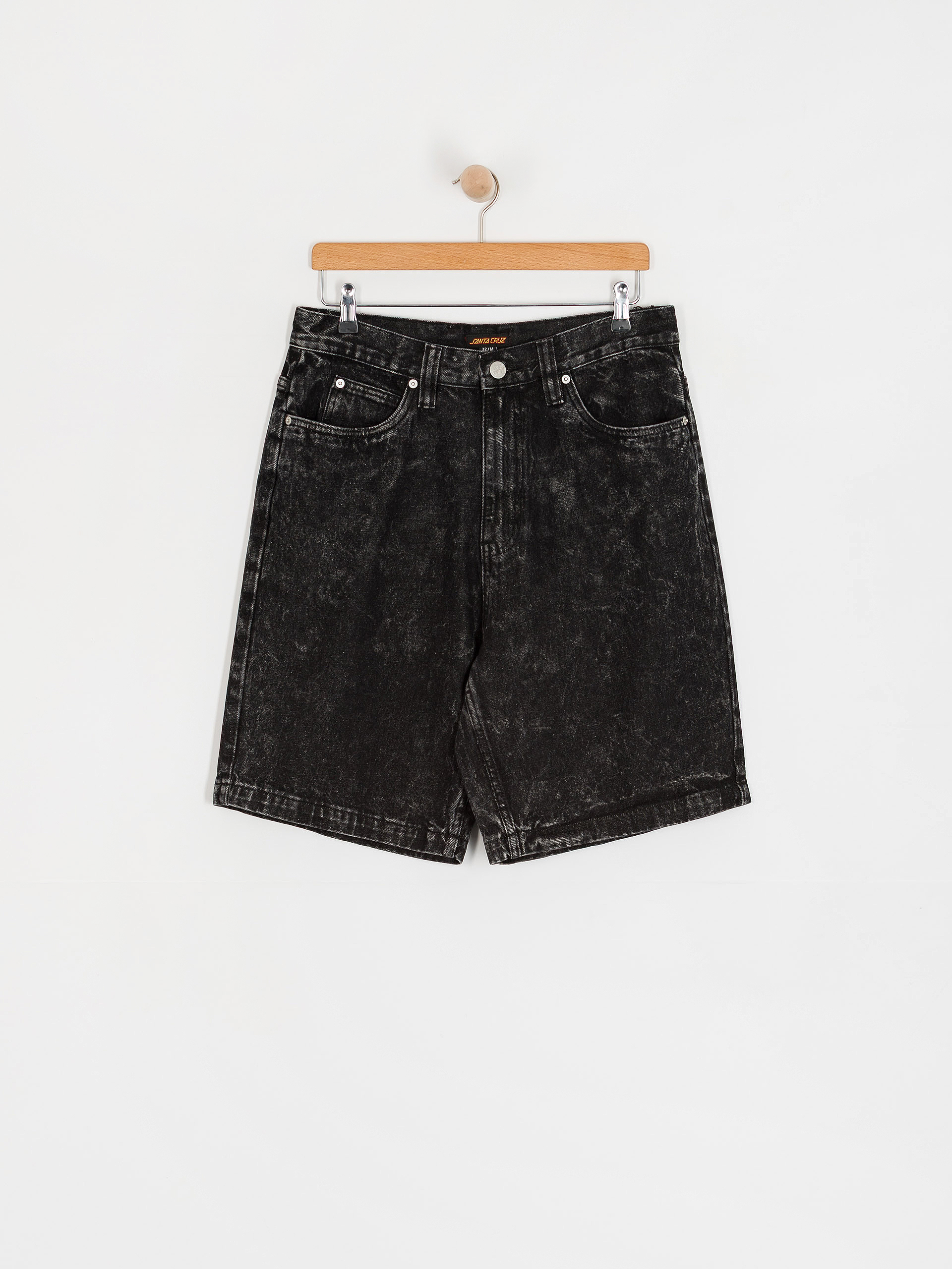 Pantaloni scurți Santa Cruz Big (black acid wash)