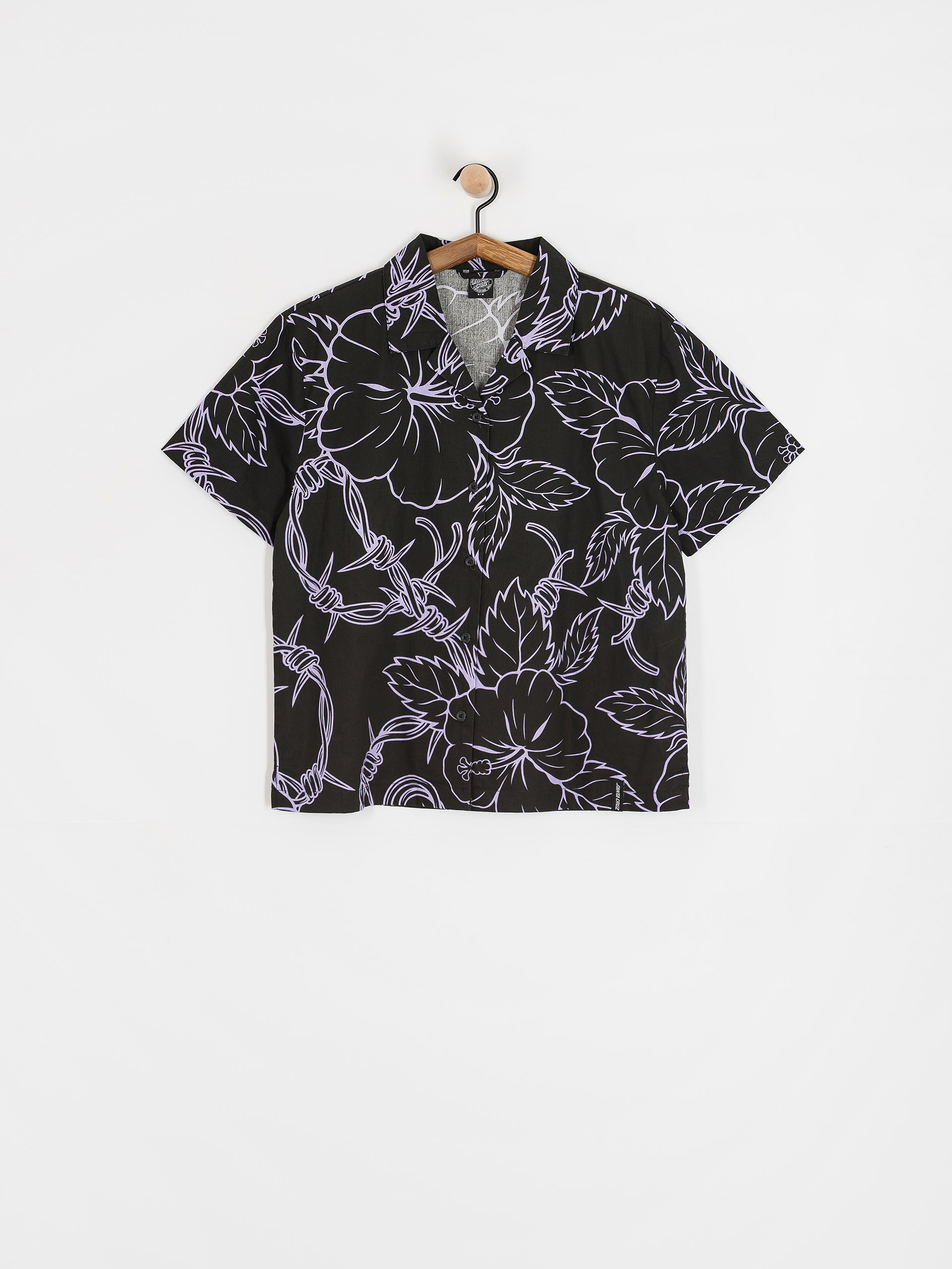Cămașă Santa Cruz Mono Cabana Shirt Wmn (black/lavender)