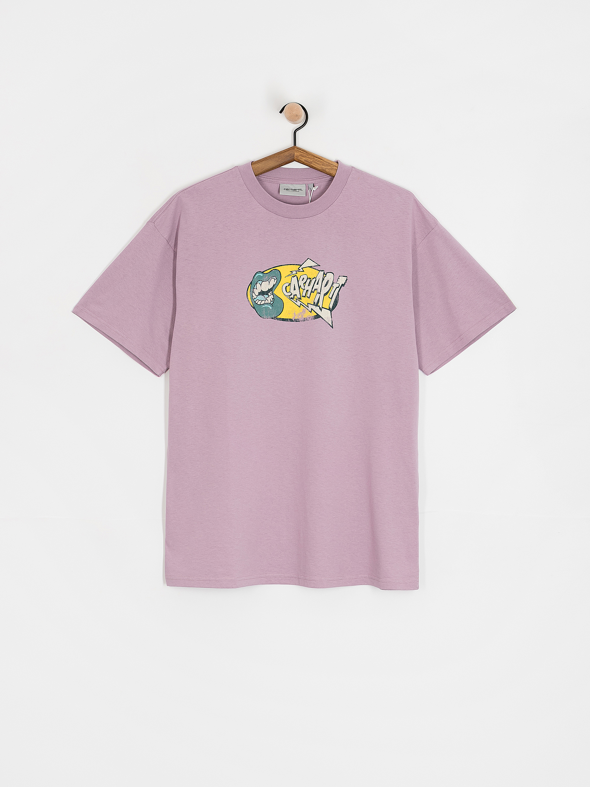 Tricou Carhartt WIP Louder (pink fog/heavy enzyme wash)