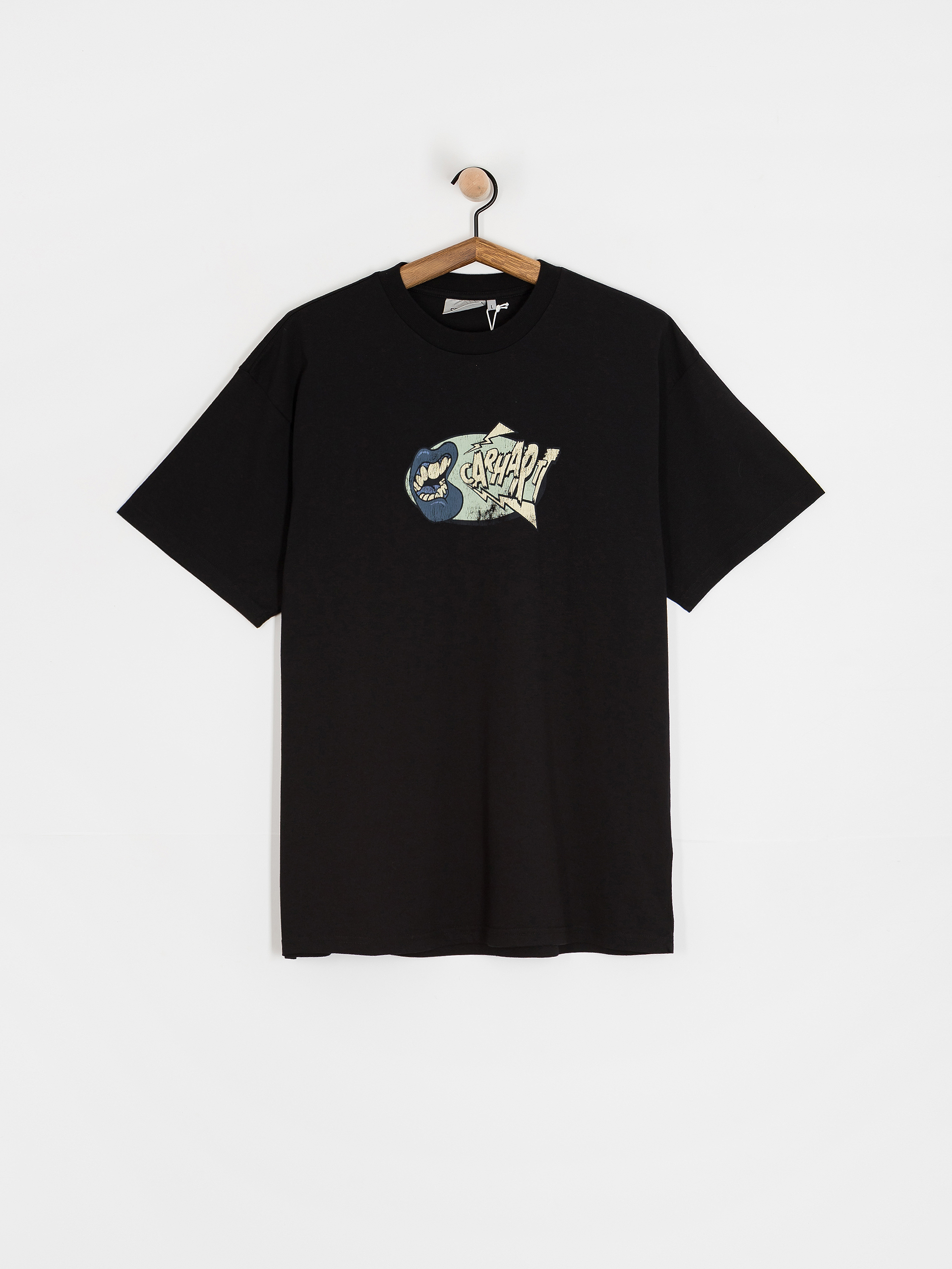 Tricou Carhartt WIP Louder (black/heavy enzyme wash)