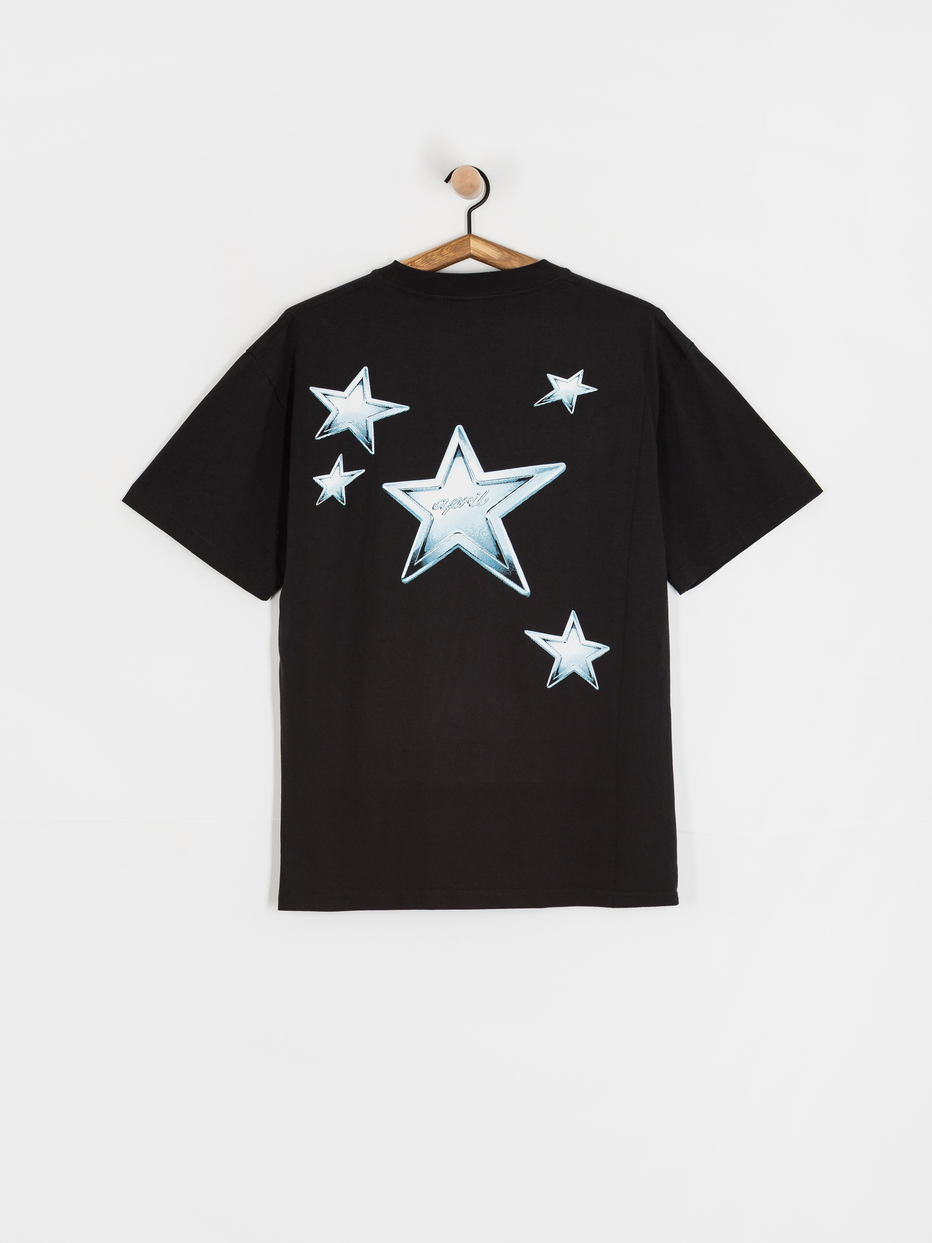 Tricou April Skateboards Stars (black)