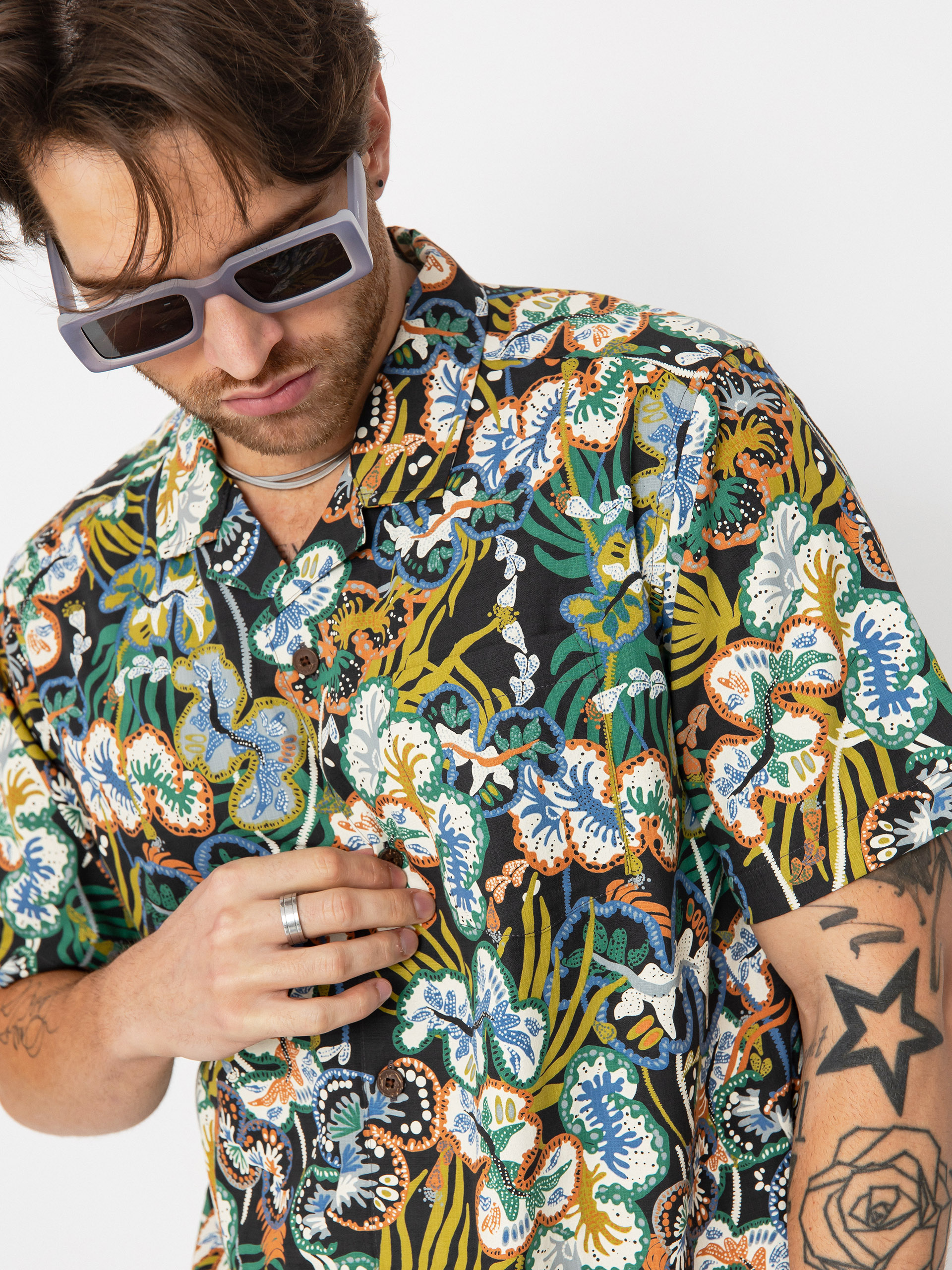 Cămașă Patagonia Tidal Threads Camp (undersea/ink black)