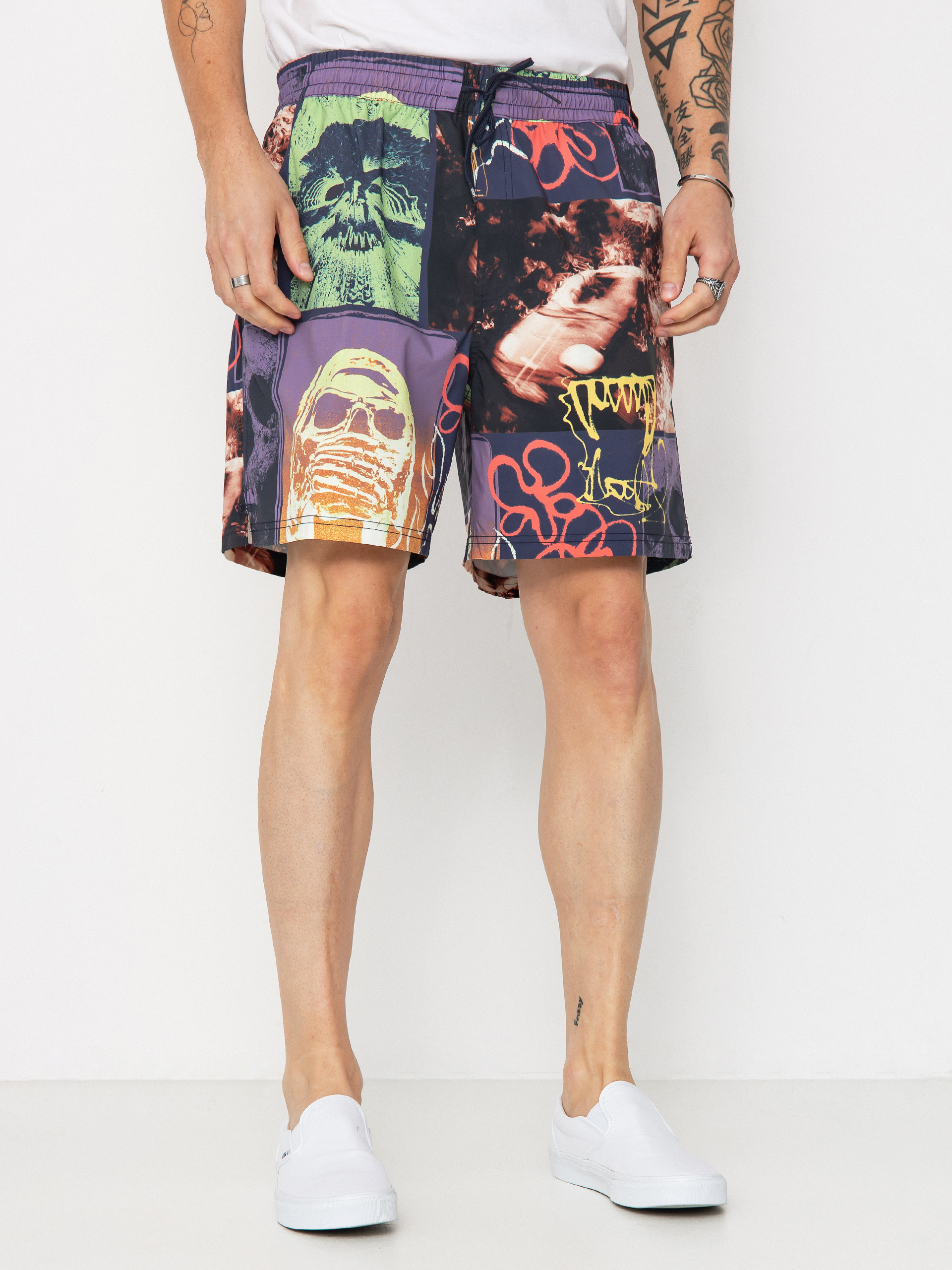 Pantaloni scurți Vans Primary Crazy Print Loose Elastic (parisian night)