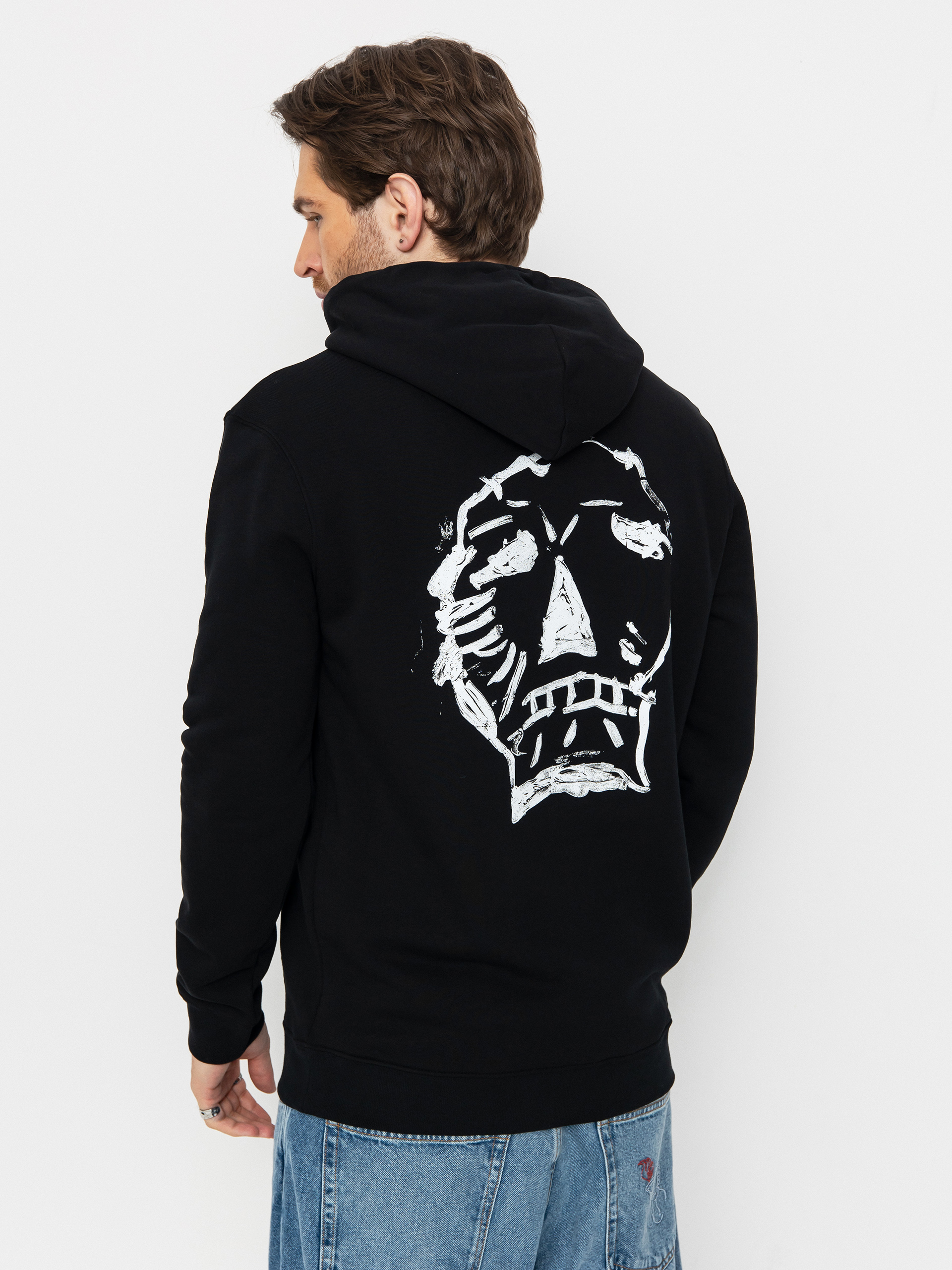 Hanorac cu glugă Poetic Collective Big Skull HD (black)