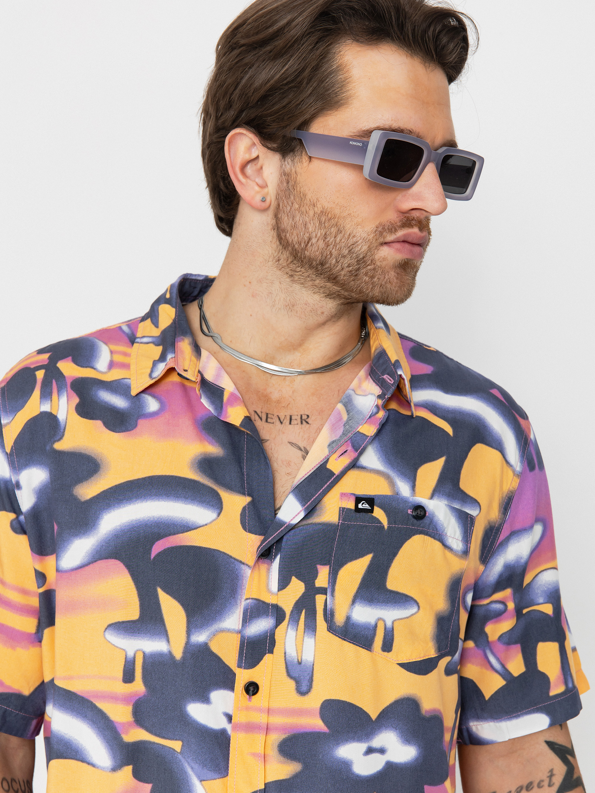 Cămașă Quiksilver Safe Paradise (vintage violet biophilia)