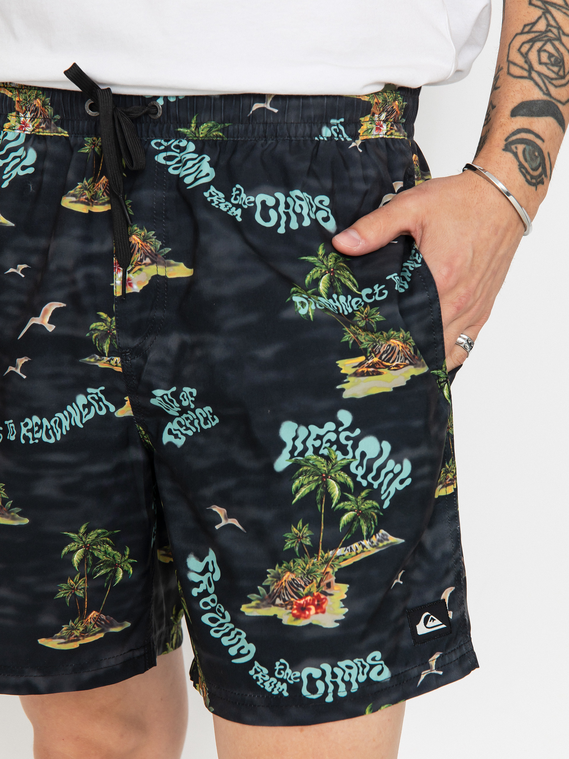 Pantaloni scurți Quiksilver Everyday Straight Volley 17 (black naturama)