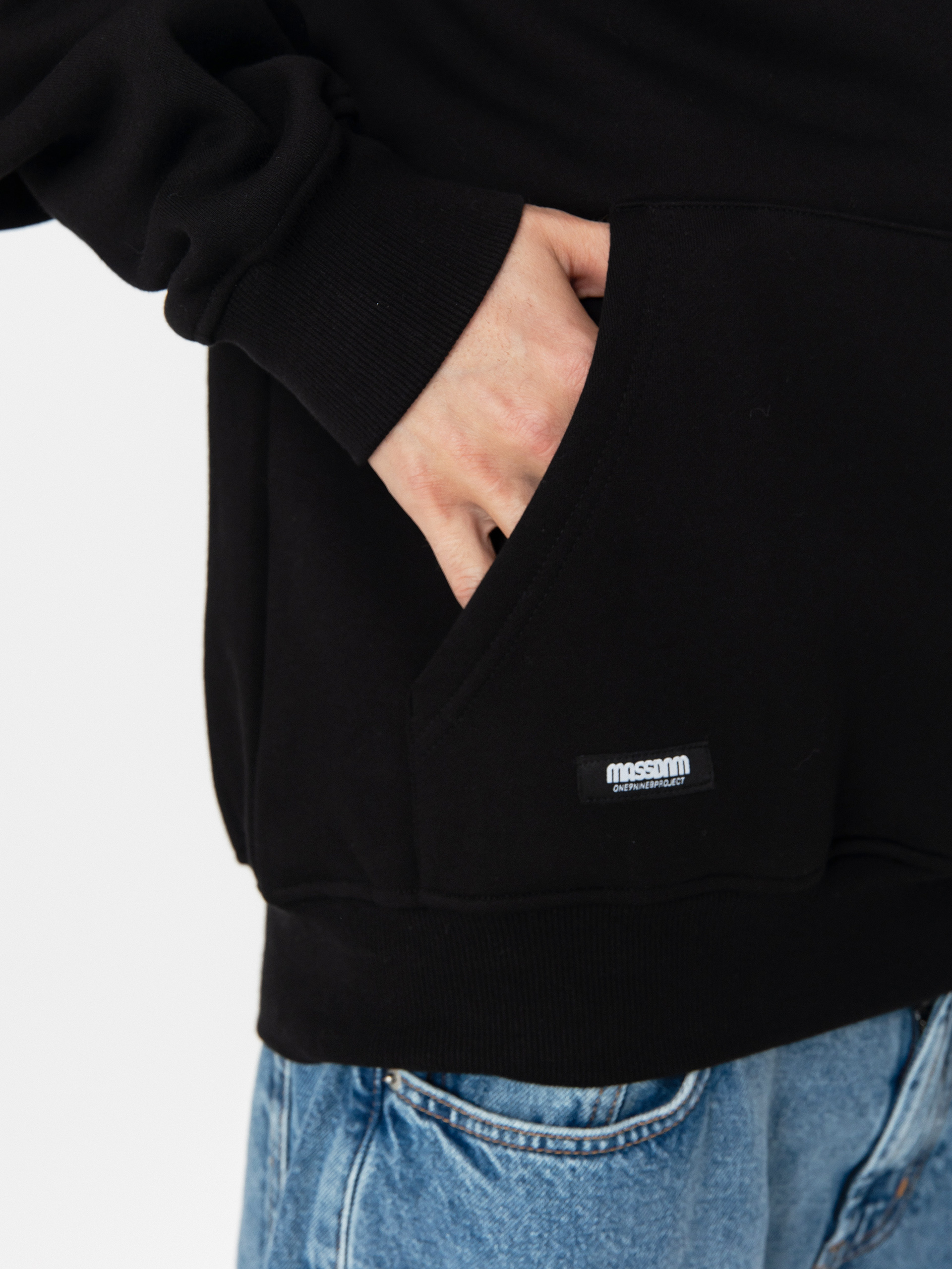 Hanorac cu glugă MassDnm Base Back HD (black)