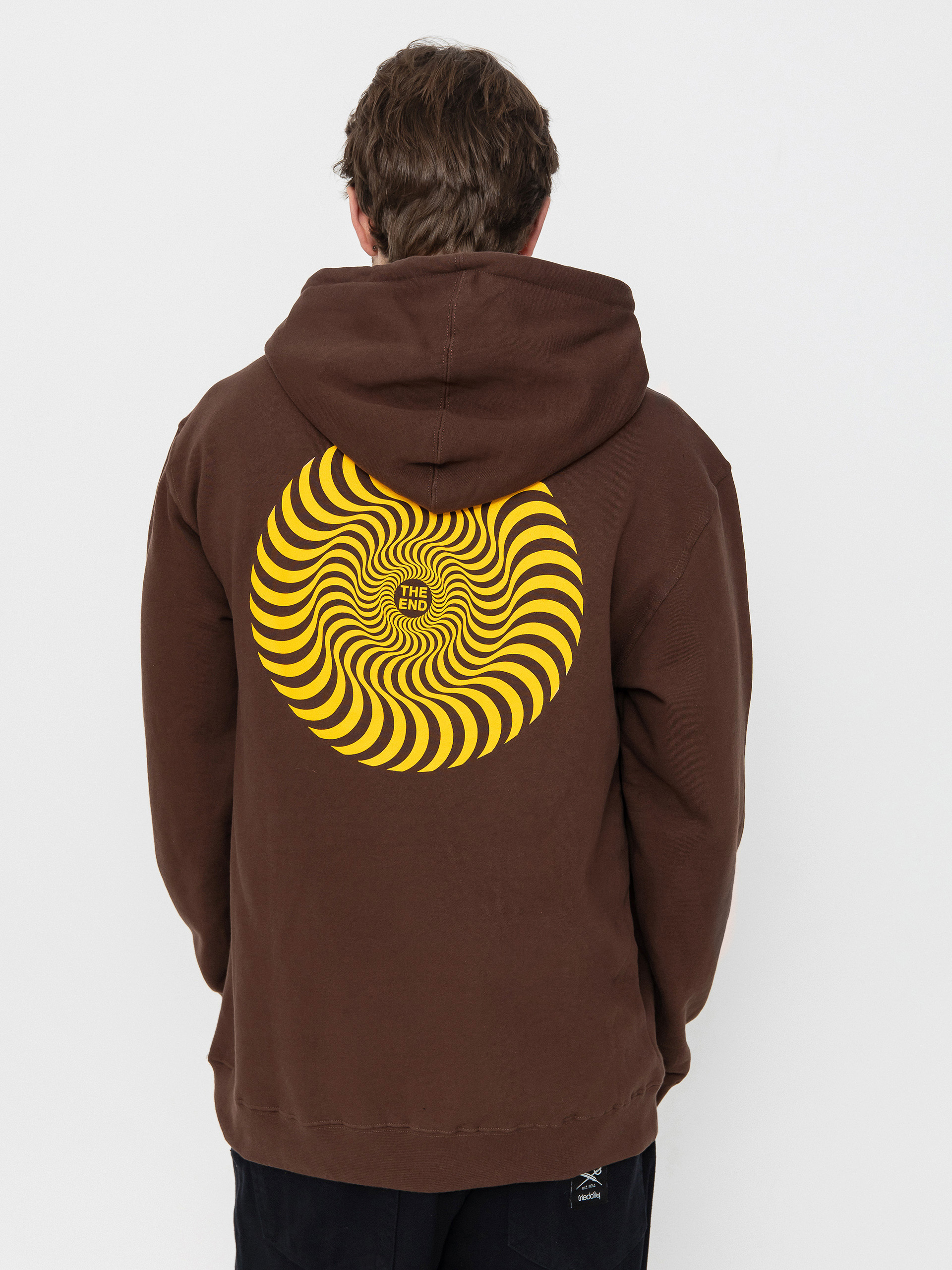 Hanorac cu glugă Spitfire Classic Swirl HD (brown w/gold prints)