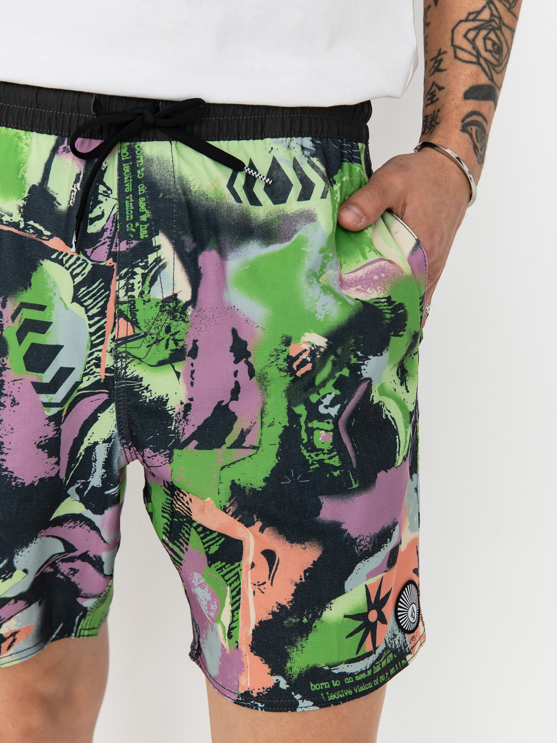 Pantaloni scurți Volcom Unite Stoney Trunk 17 (steel purple)