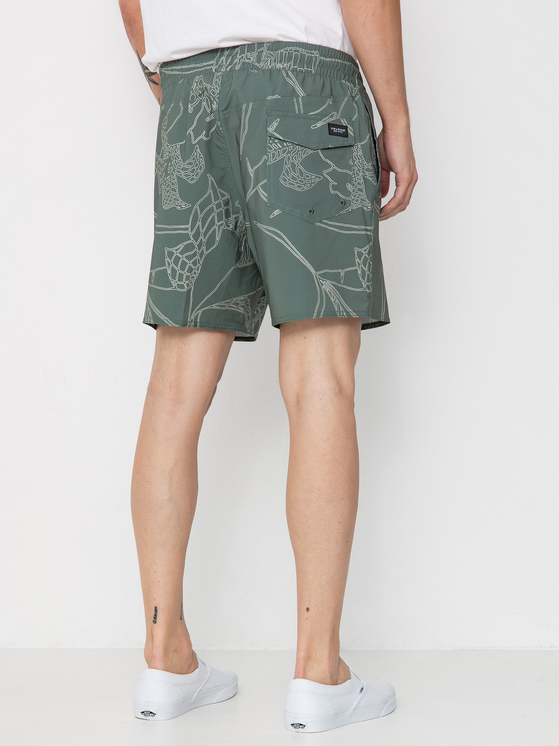 Pantaloni scurți Volcom Lido Print Trunk 16 (light olive)