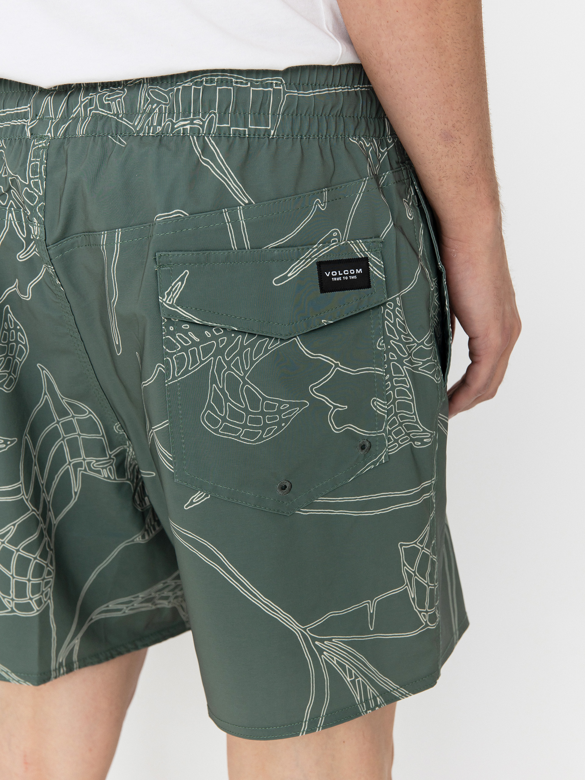 Pantaloni scurți Volcom Lido Print Trunk 16 (light olive)