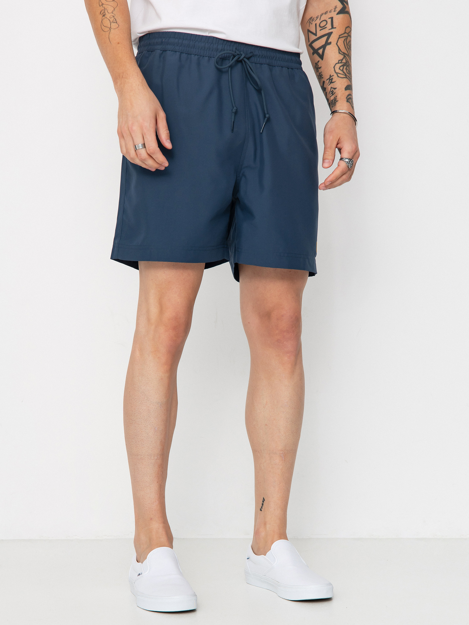 Pantaloni scurți Carhartt WIP Chase Swim (dusky blue/gold)